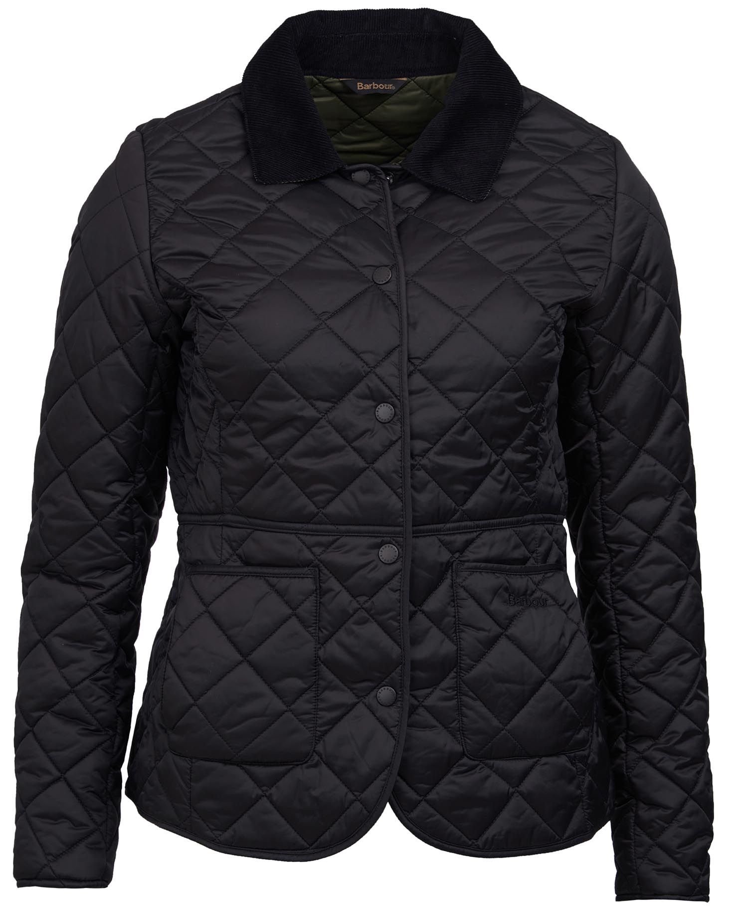 Barbour Deveron Women's Quilted Jackets Black | 897150-HGN