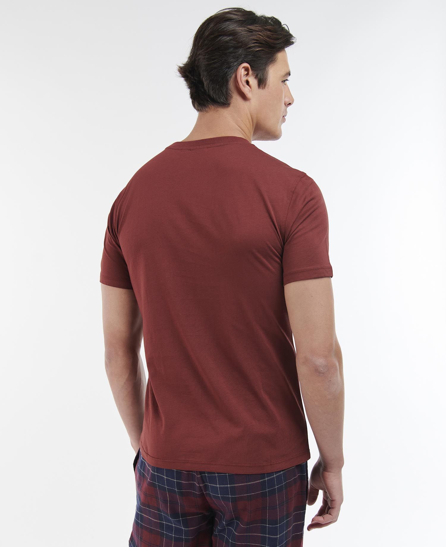 Barbour Donal Tee Men's Nightwear Burgundy | 852463-YTJ