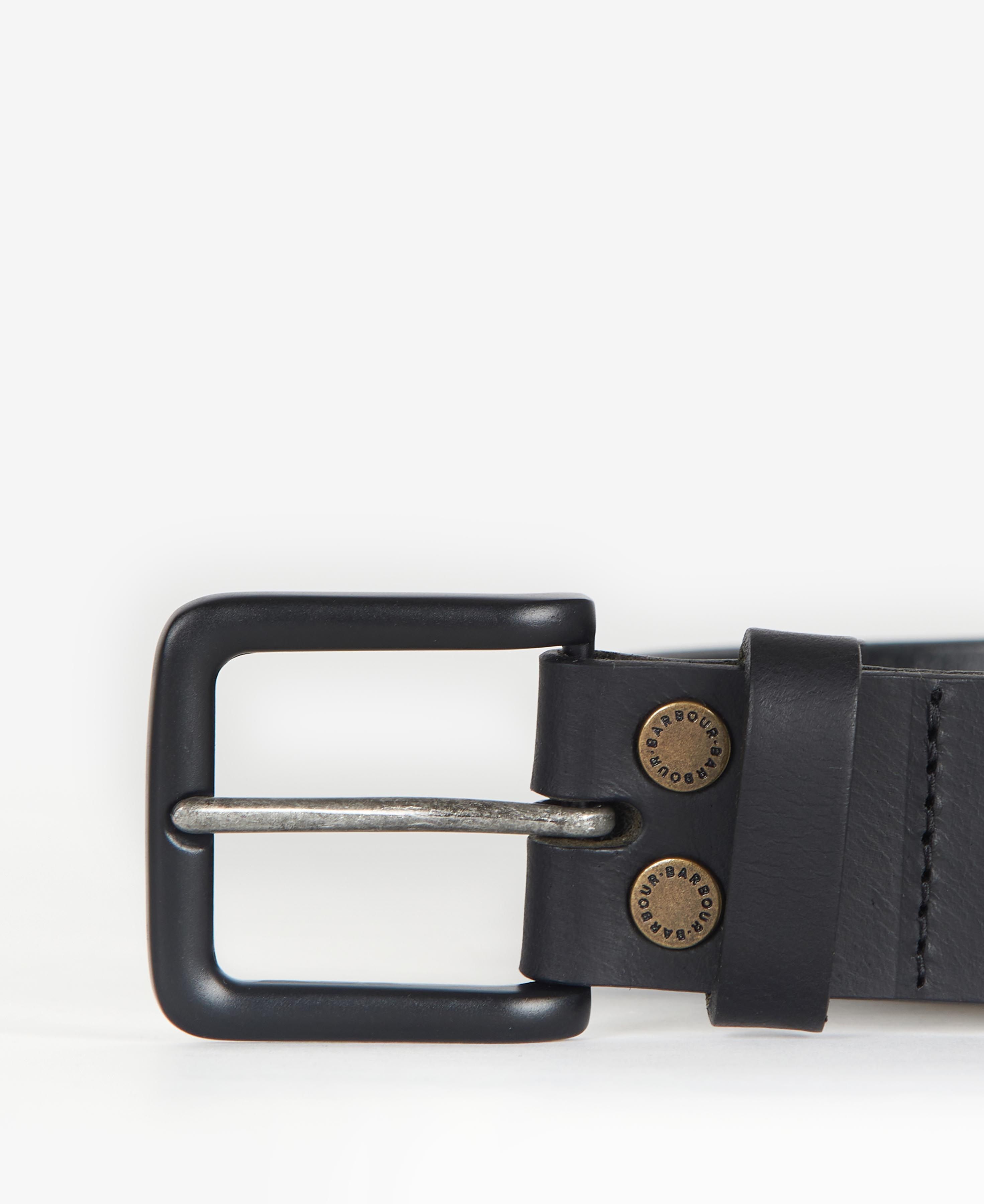 Barbour Double Rivet Men's Belts Black | 850973-FSM