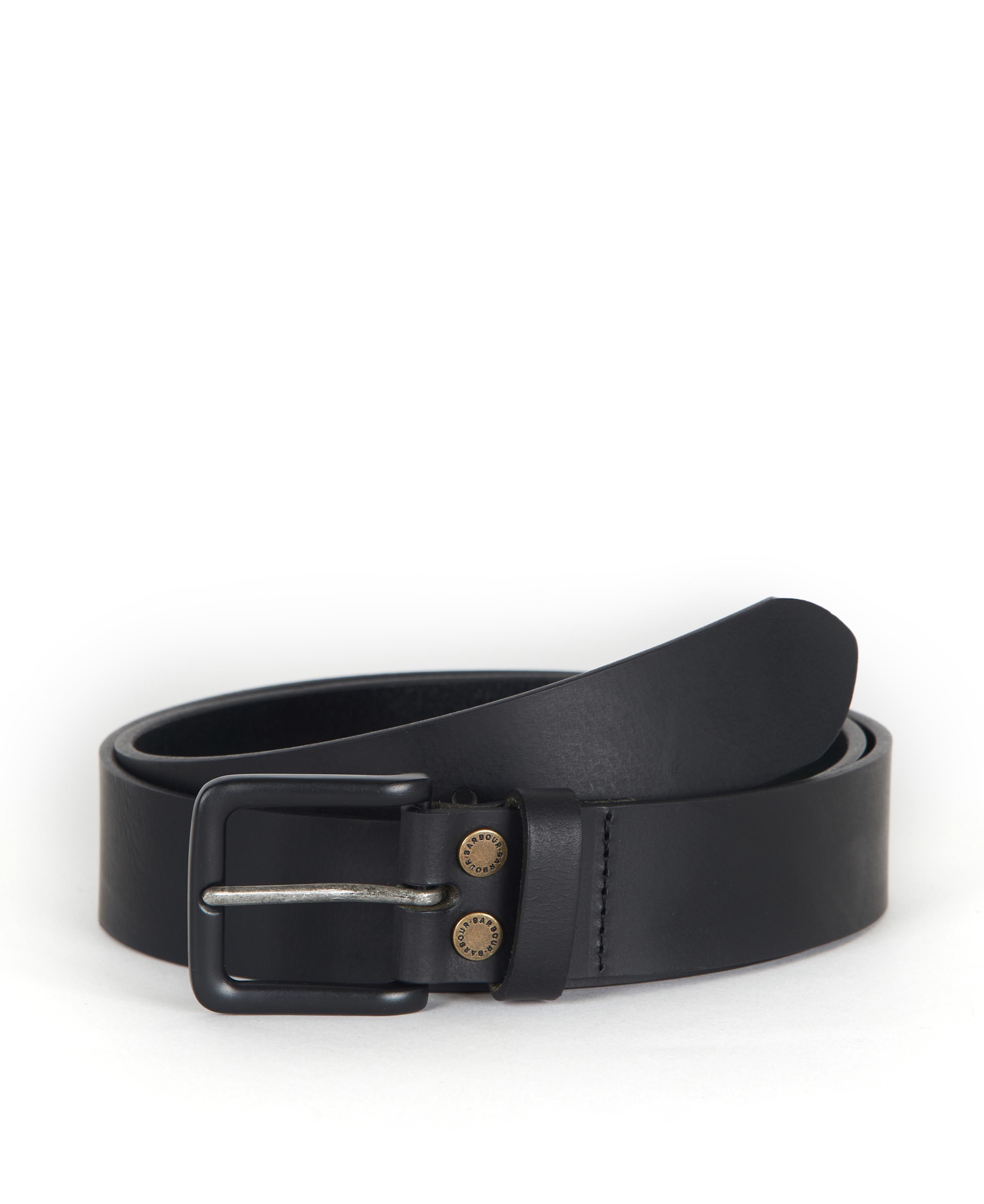 Barbour Double Rivet Men\'s Belts Black | 850973-FSM