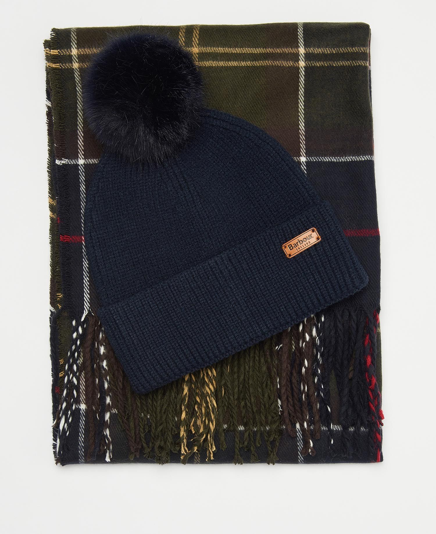 Barbour Dover & Hailes Gift Set Women's Beanie Navy | 982570-QZO