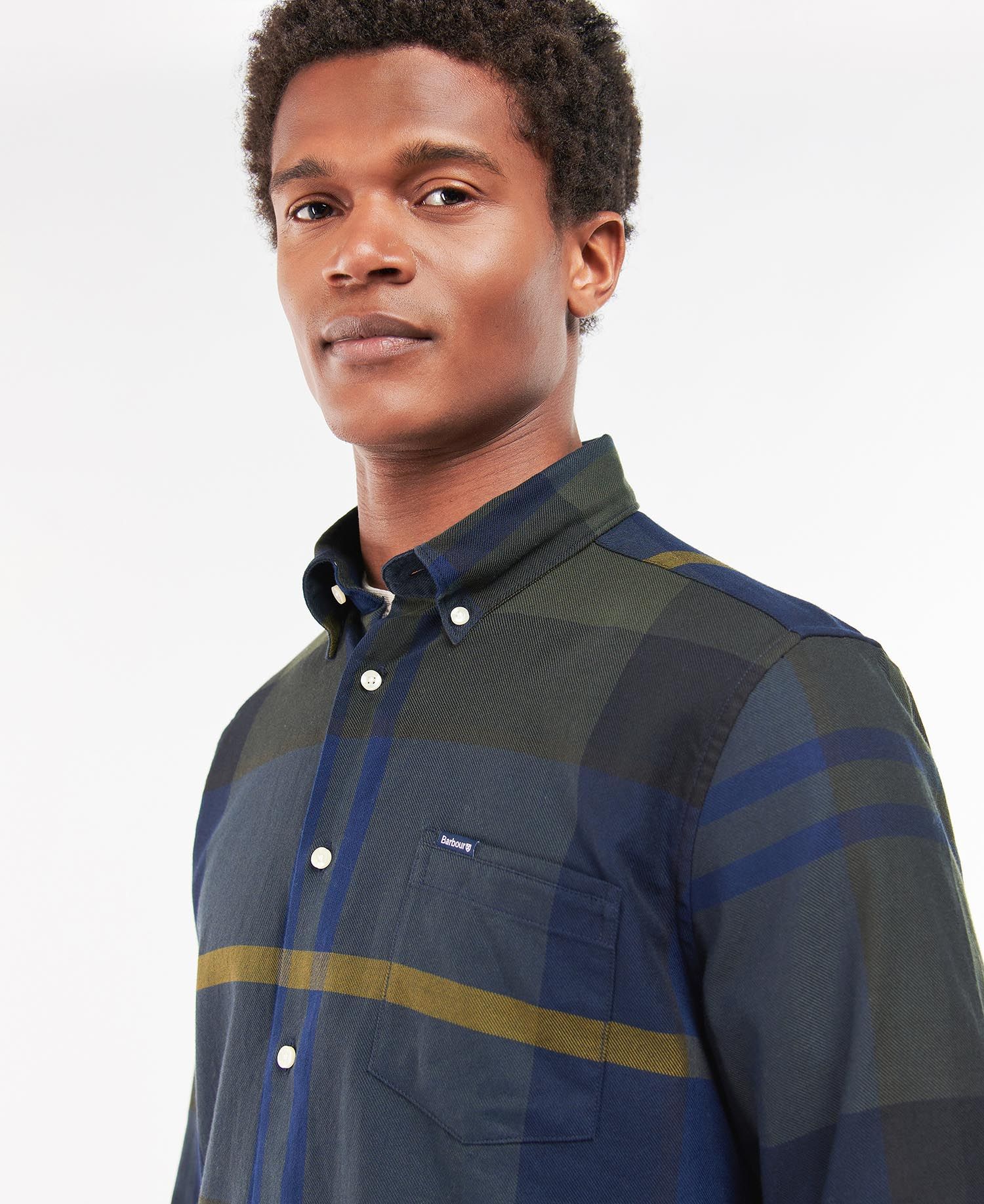 Barbour Dunoon Taillored Men's Shirts Navy | 815974-MOG