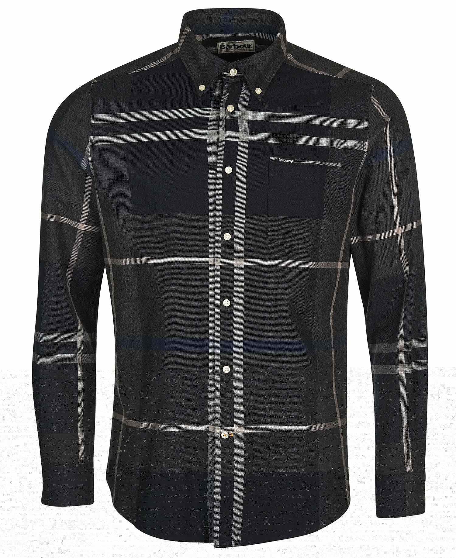 Barbour Dunoon Tailored Men's Shirts Deep Grey | 297138-ZLW