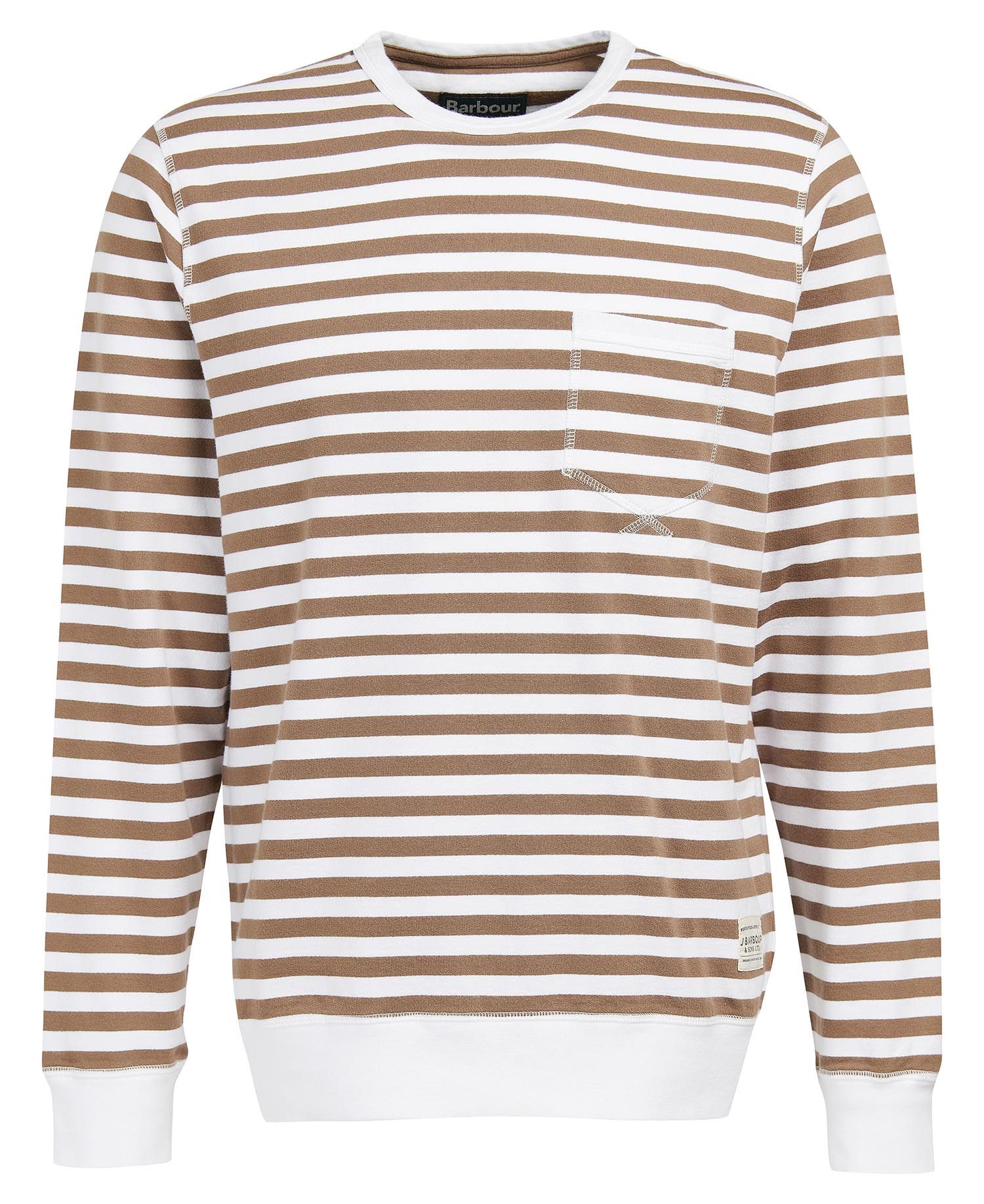 Barbour Durnage Crew Men's Sweatshirts Brown | 175290-IVQ