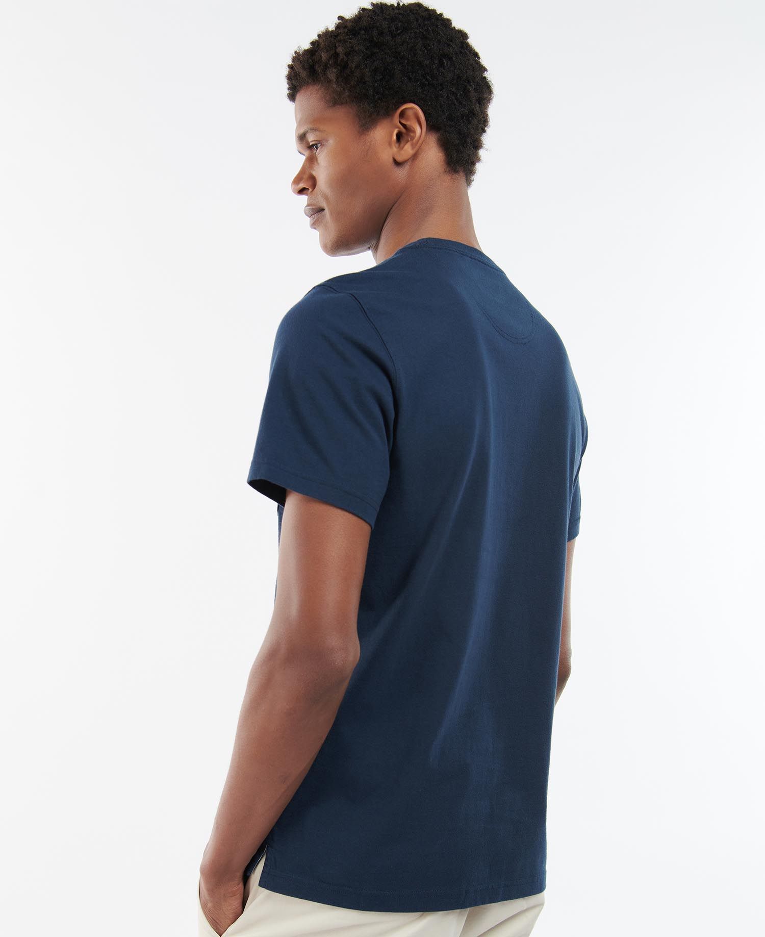 Barbour Durnbridge Men's T Shirts Navy | 230987-KLV