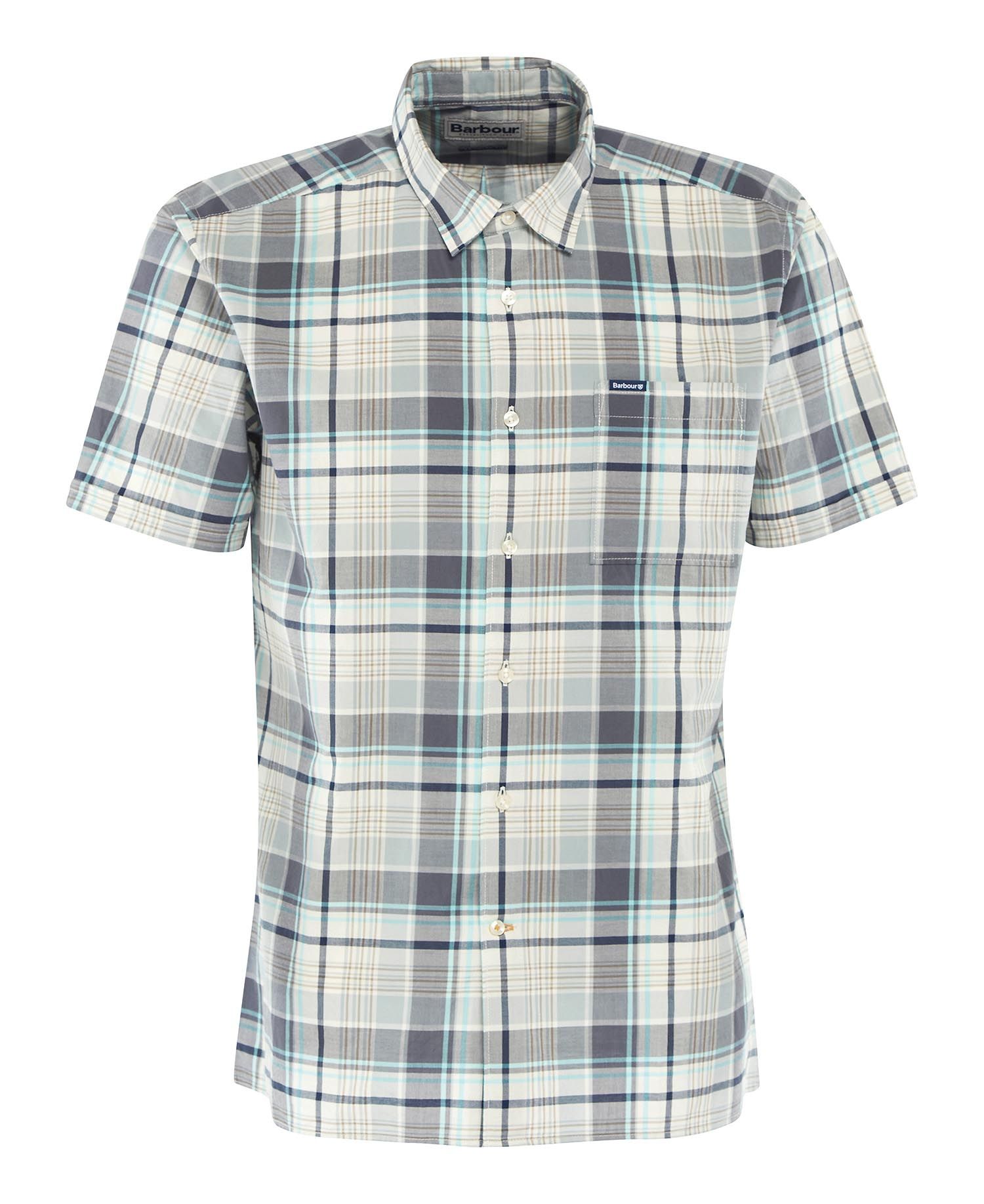 Barbour Embleton Summer Men's Shirts Light Turquoise | 120693-MBC