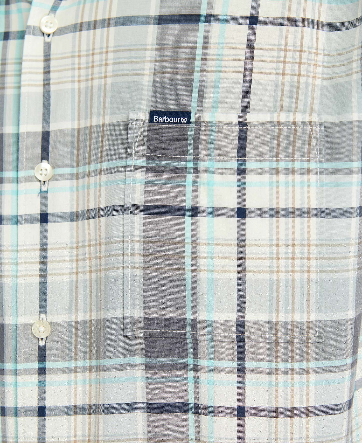 Barbour Embleton Summer Men's Shirts Light Turquoise | 120693-MBC