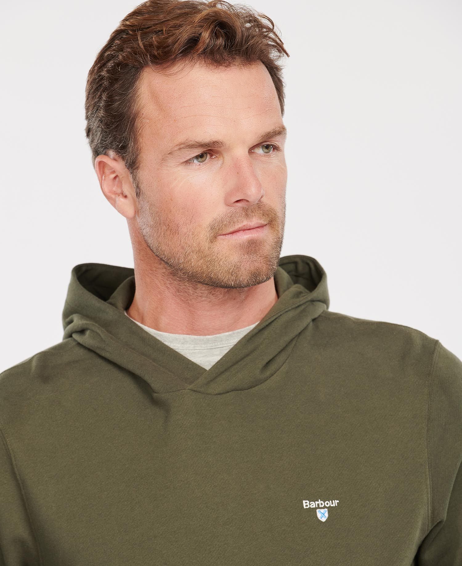 Barbour Essentials Pop Over Men's Hoodie Grey | 432715-FUG