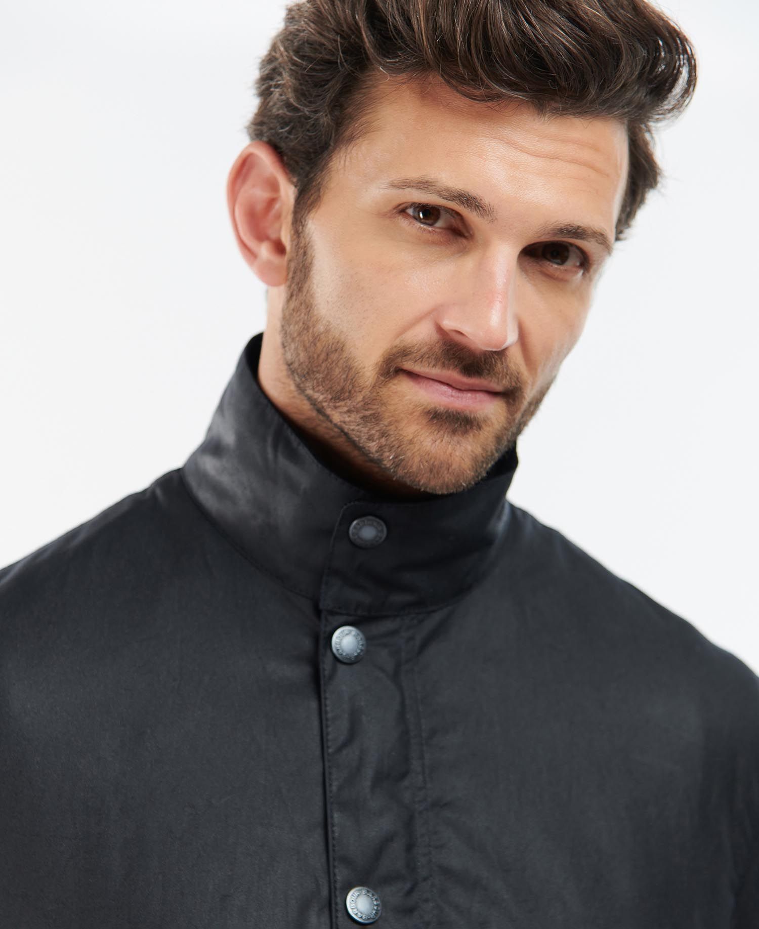 Barbour Evelar Men's Waxed Jackets Black | 250673-UKM