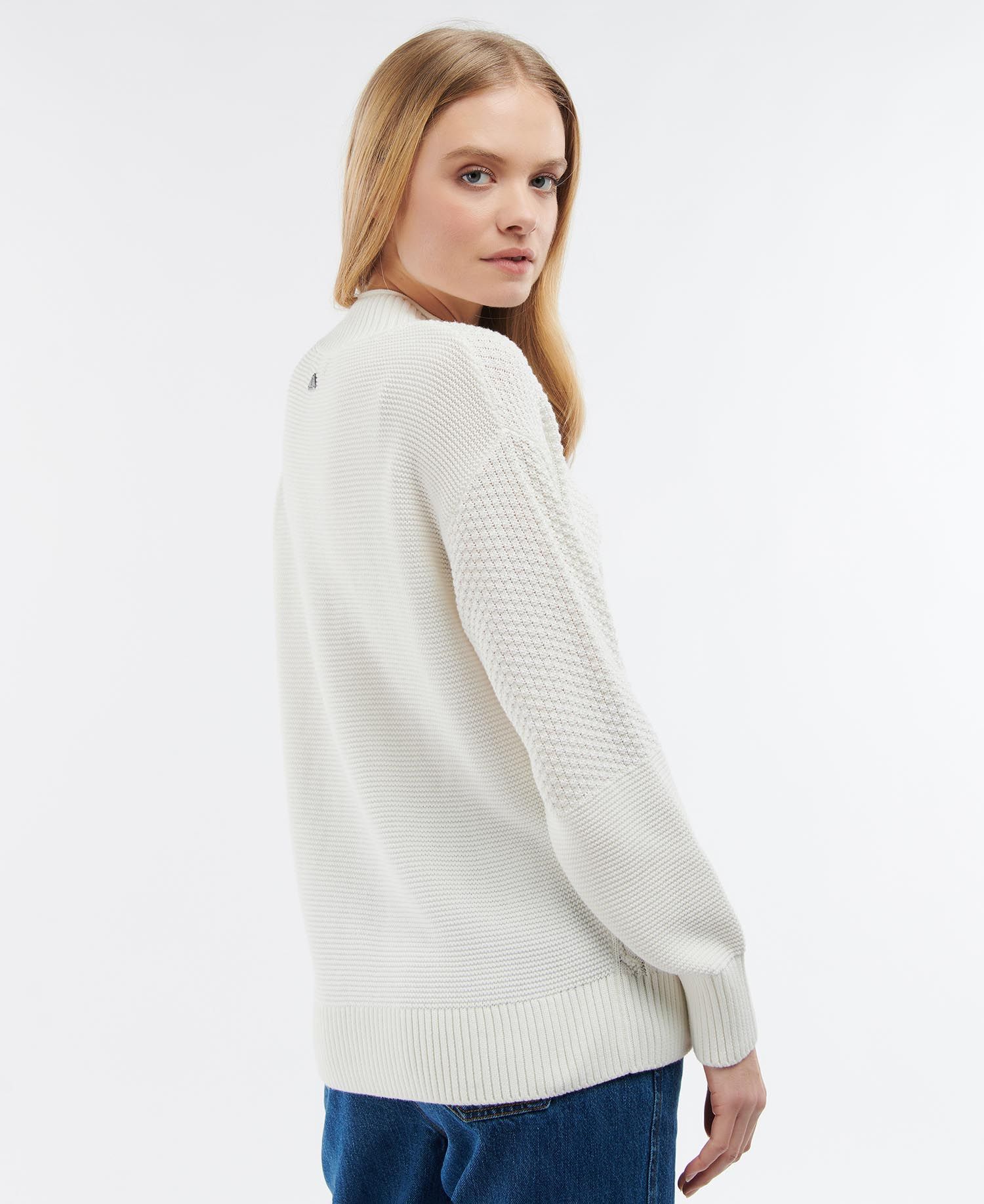 Barbour Fairbarn Knit Women's Sweaters Cream | 042153-FNT