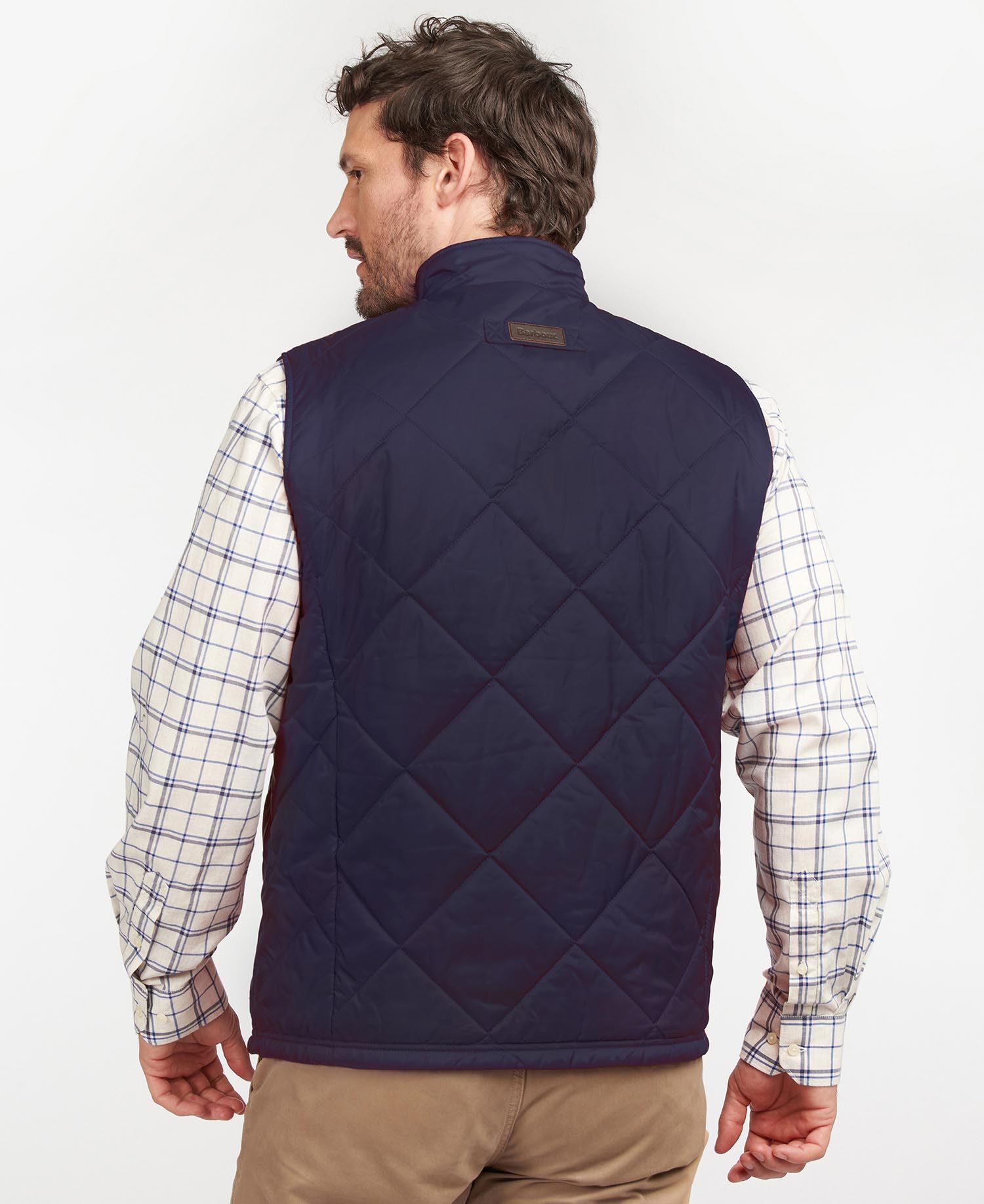 Barbour Finn Men's Vest Navy | 938056-NUA