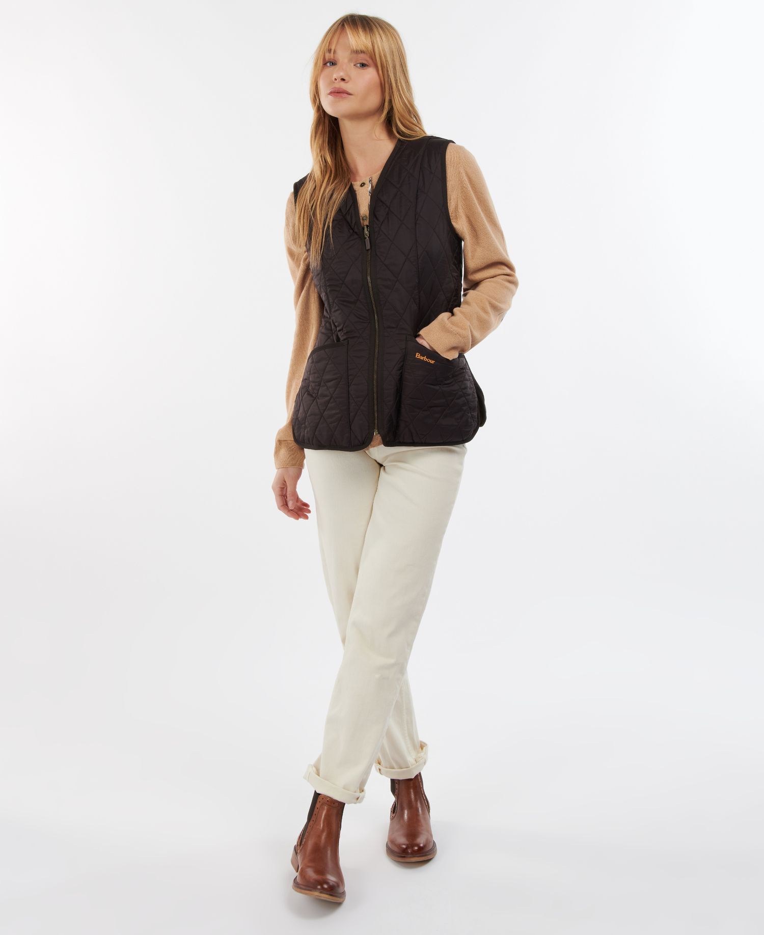 Barbour Fleece Betty Liner Women's Vest Dark Coffee | 798460-BKW