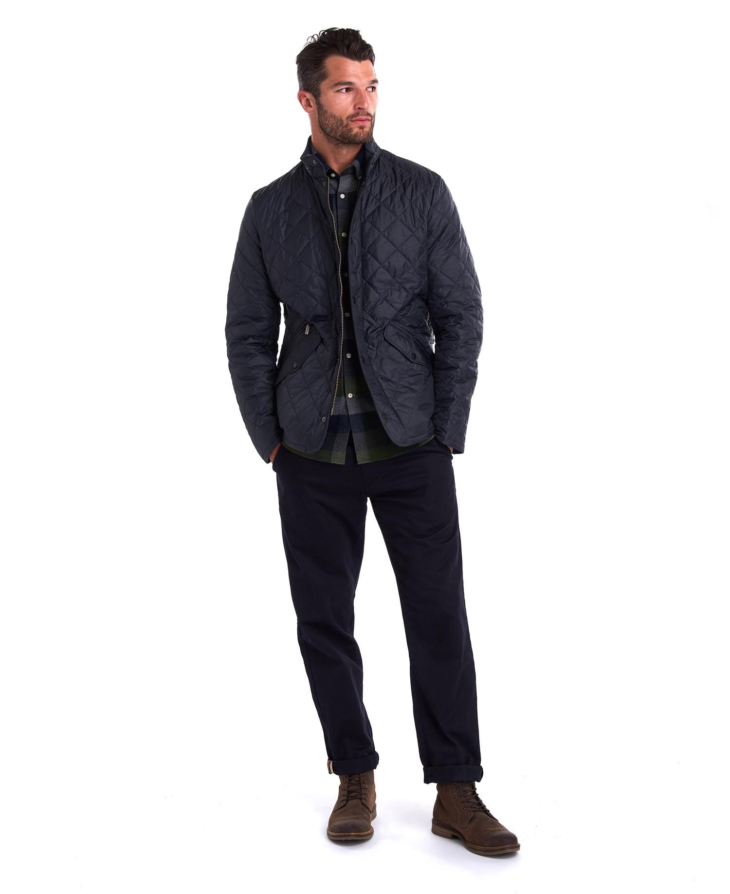 Barbour Flyweight Men's Quilted Jackets Black | 261479-UPX