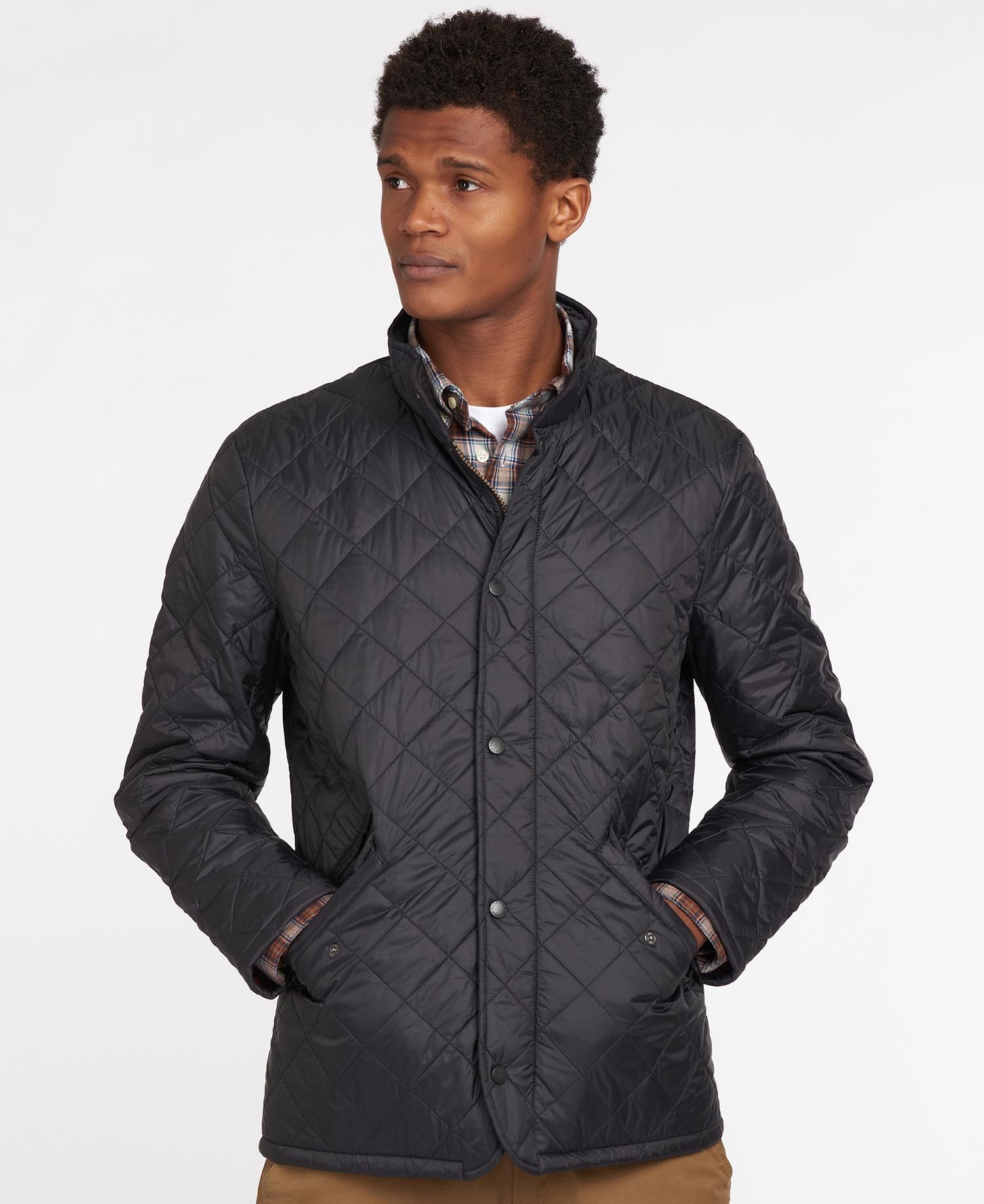 Barbour Flyweight Men's Quilted Jackets Black | 391708-IOV