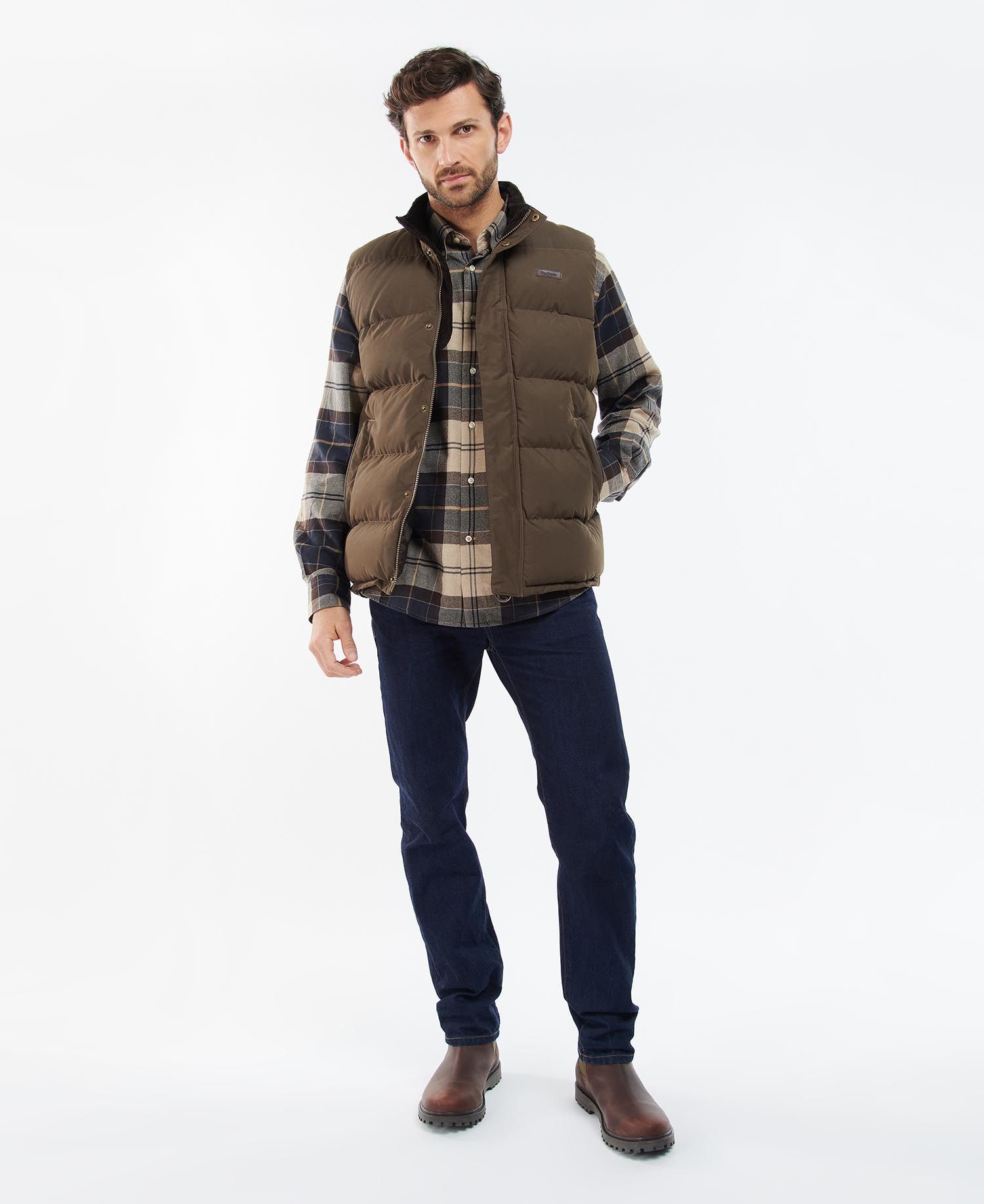 Barbour Fontwell Men's Vest Coffee | 081273-LCM