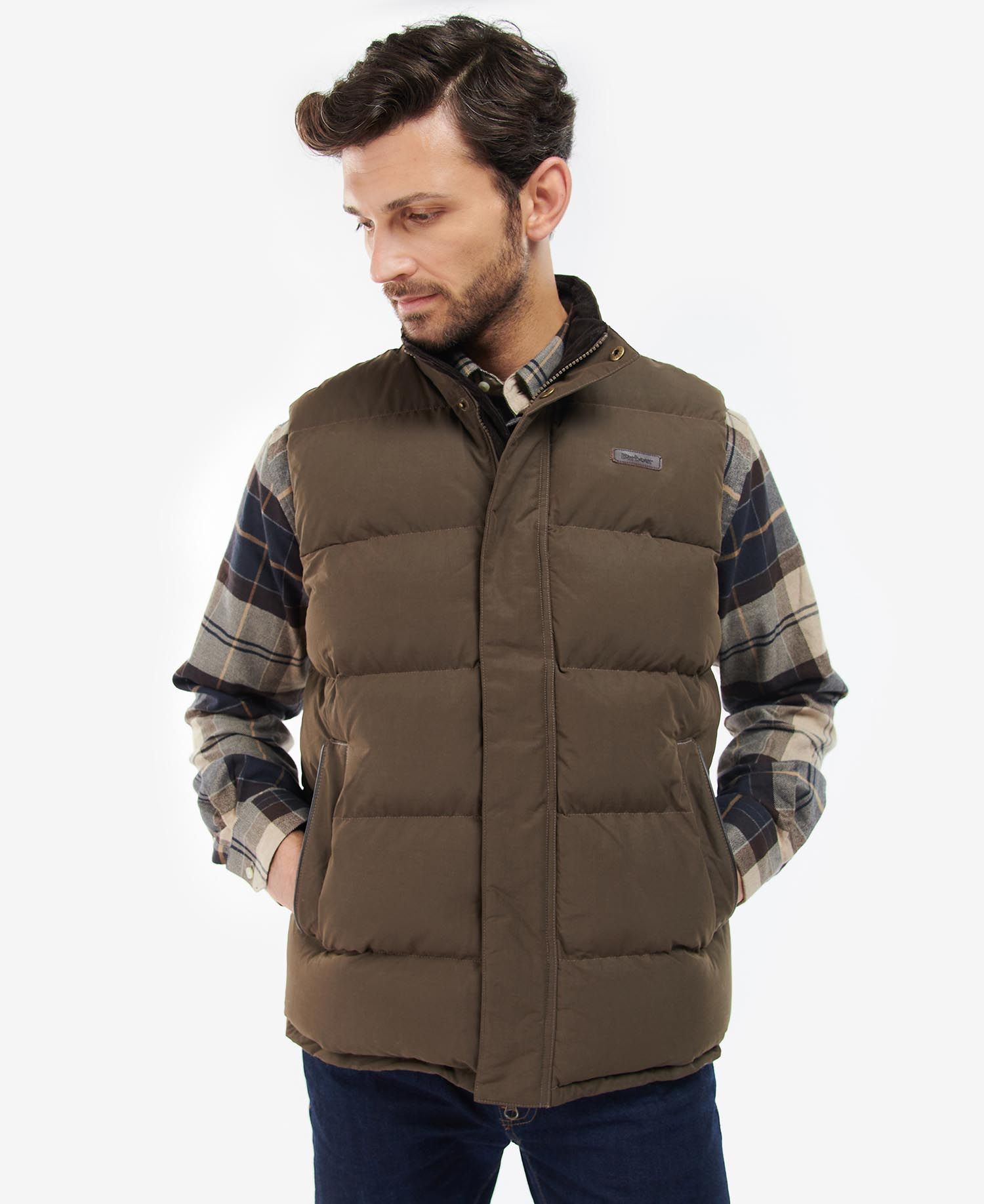 Barbour Fontwell Men\'s Vest Coffee | 081273-LCM