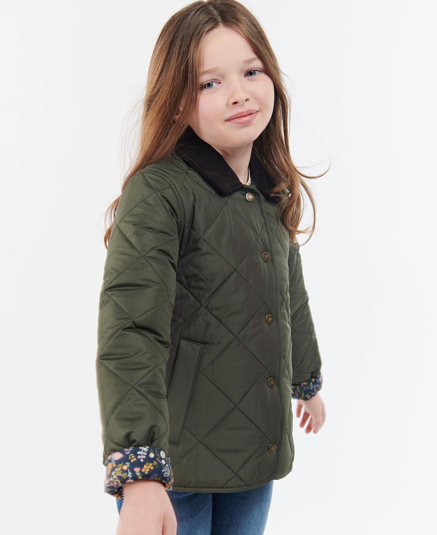 Barbour Foxley Reversible Kids\' Jackets Olive / Black | 753124-SRF