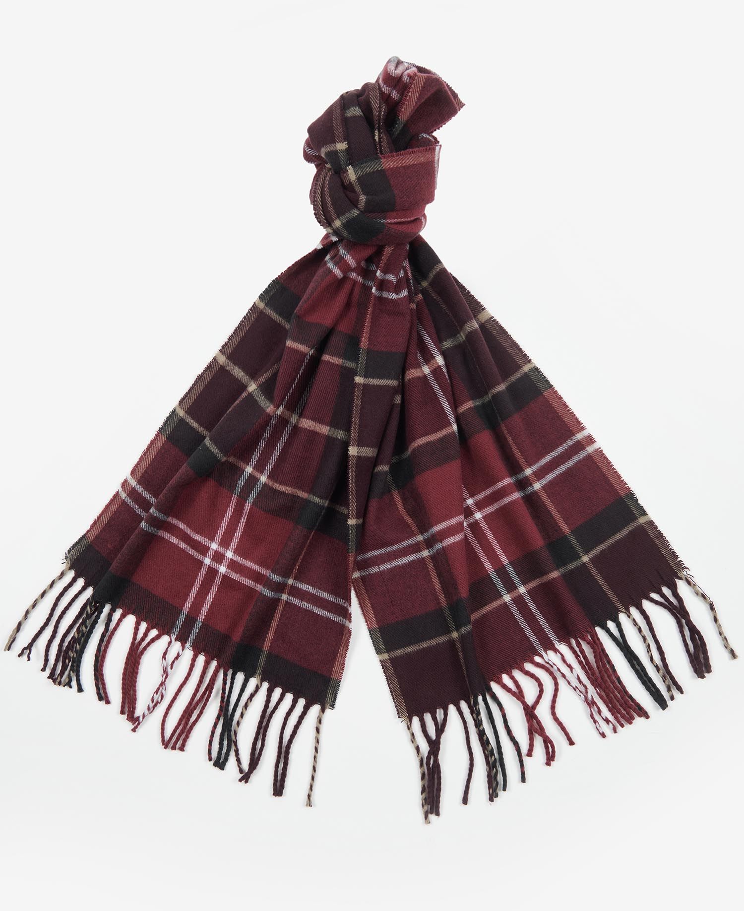 Barbour Galingale Tartan Men's Scarves Burgundy | 021954-EOG