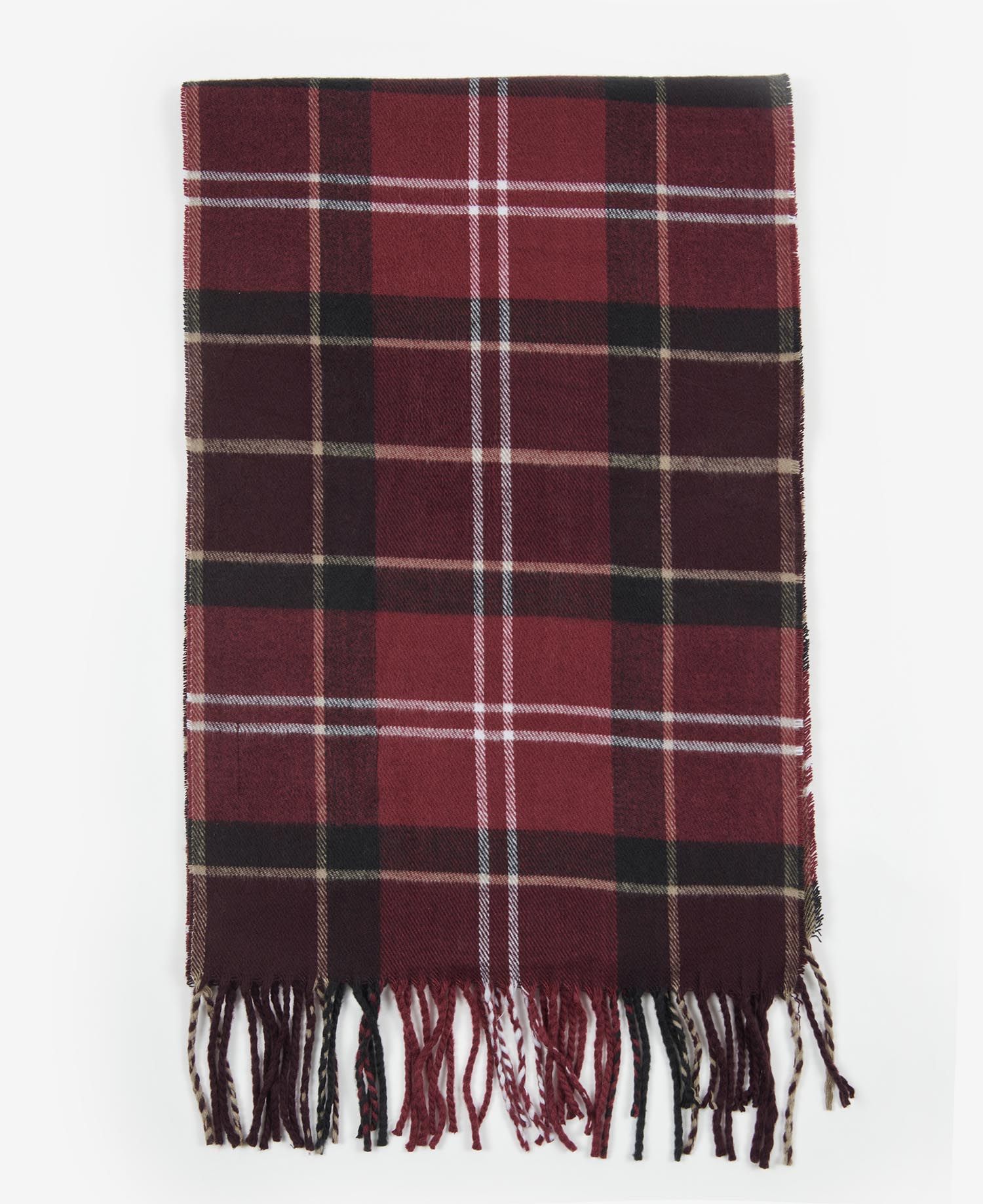 Barbour Galingale Tartan Men's Scarves Burgundy | 021954-EOG