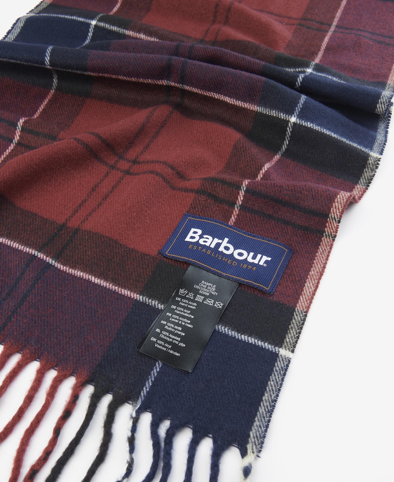 Barbour Galingale Tartan Men's Scarves Dark Brown | 528309-SWA