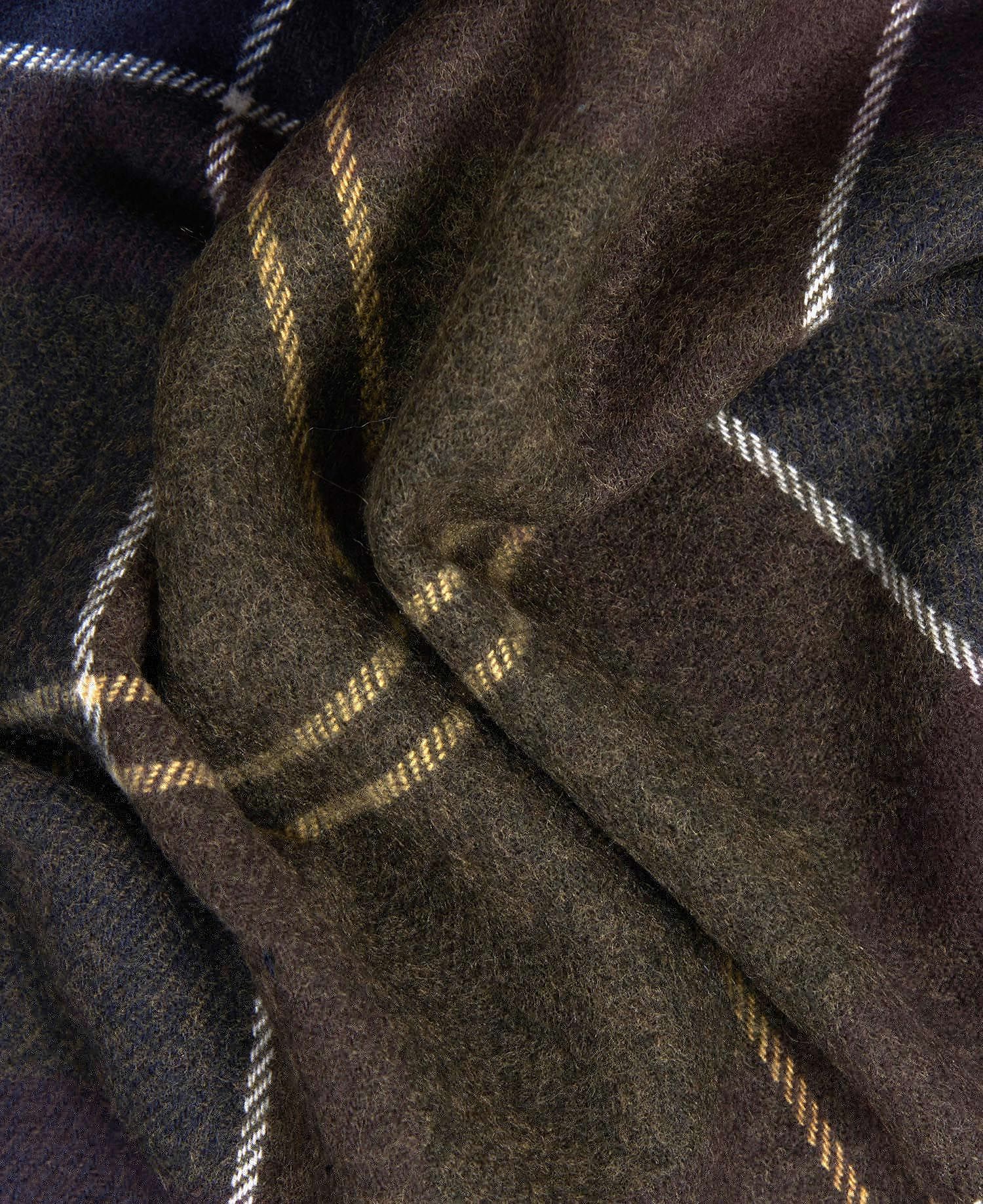 Barbour Galingale Tartan Men's Scarves Navy / Coffee | 419275-ZIL