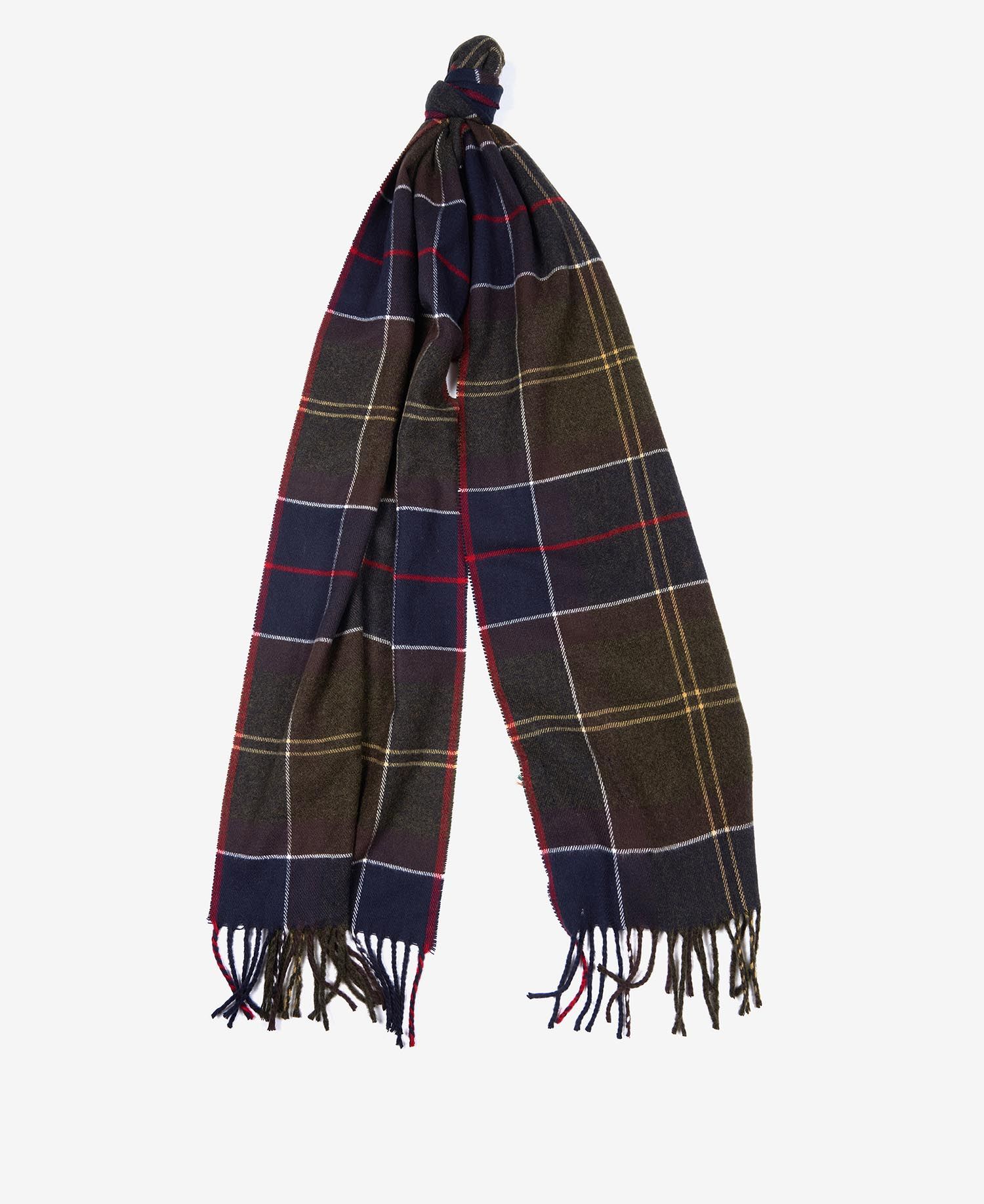 Barbour Galingale Tartan Men\'s Scarves Navy / Coffee | 419275-ZIL