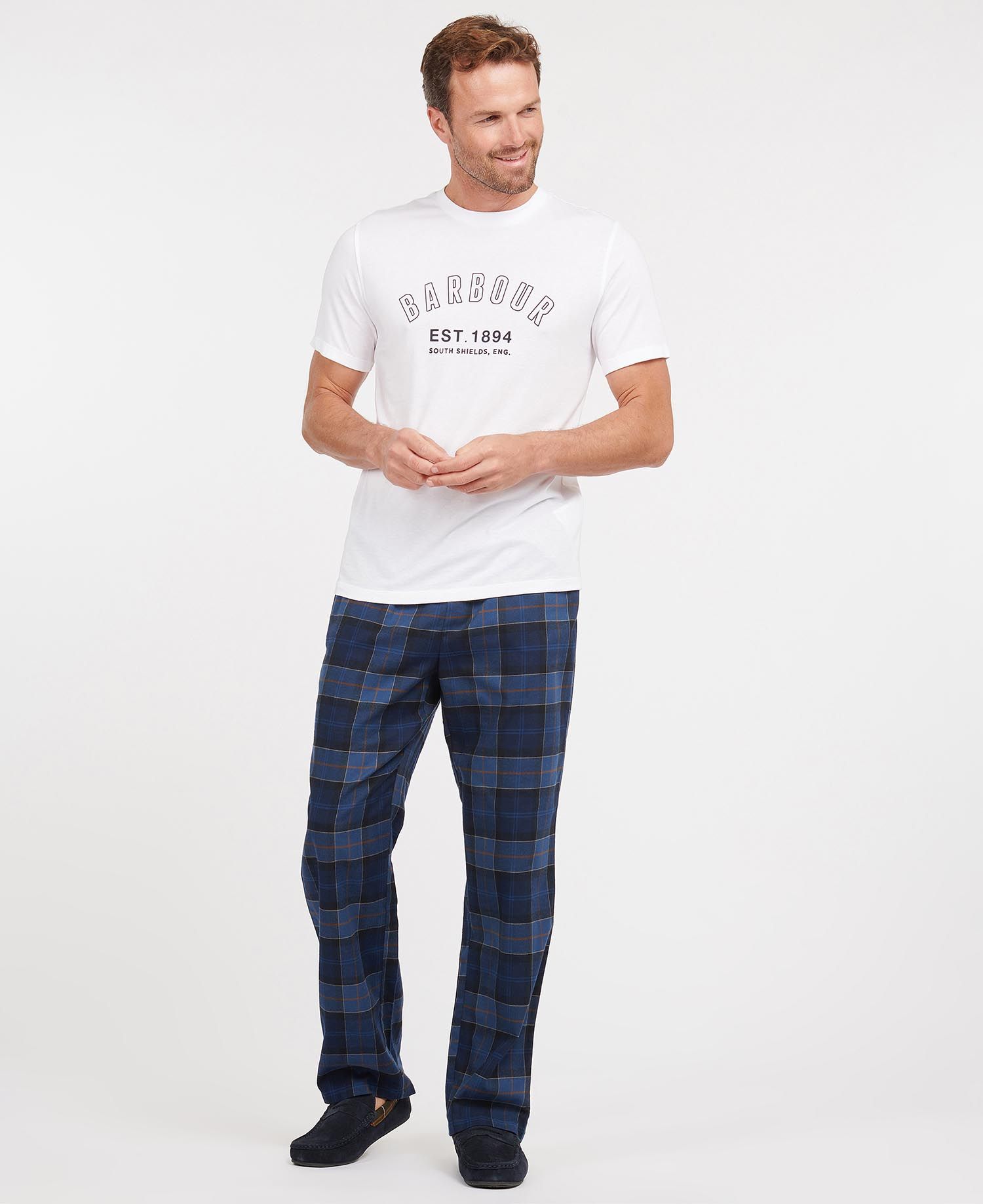 Barbour Glenn Tartans Men's Loungewear Navy | 582319-LOD