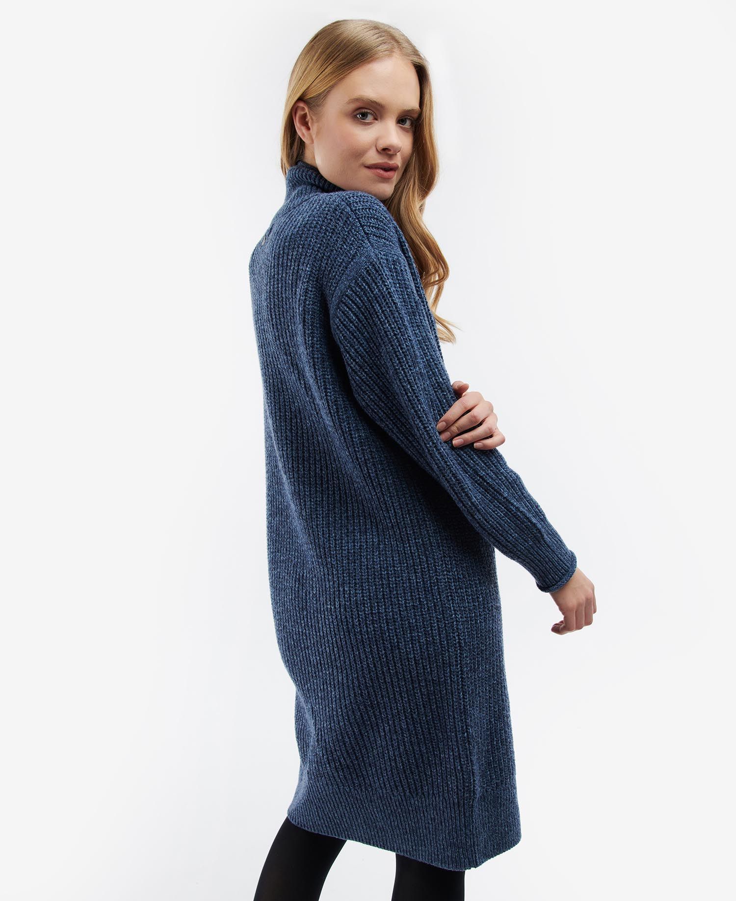 Barbour Greenwell Knitted Women's Dress Navy | 265704-RHA