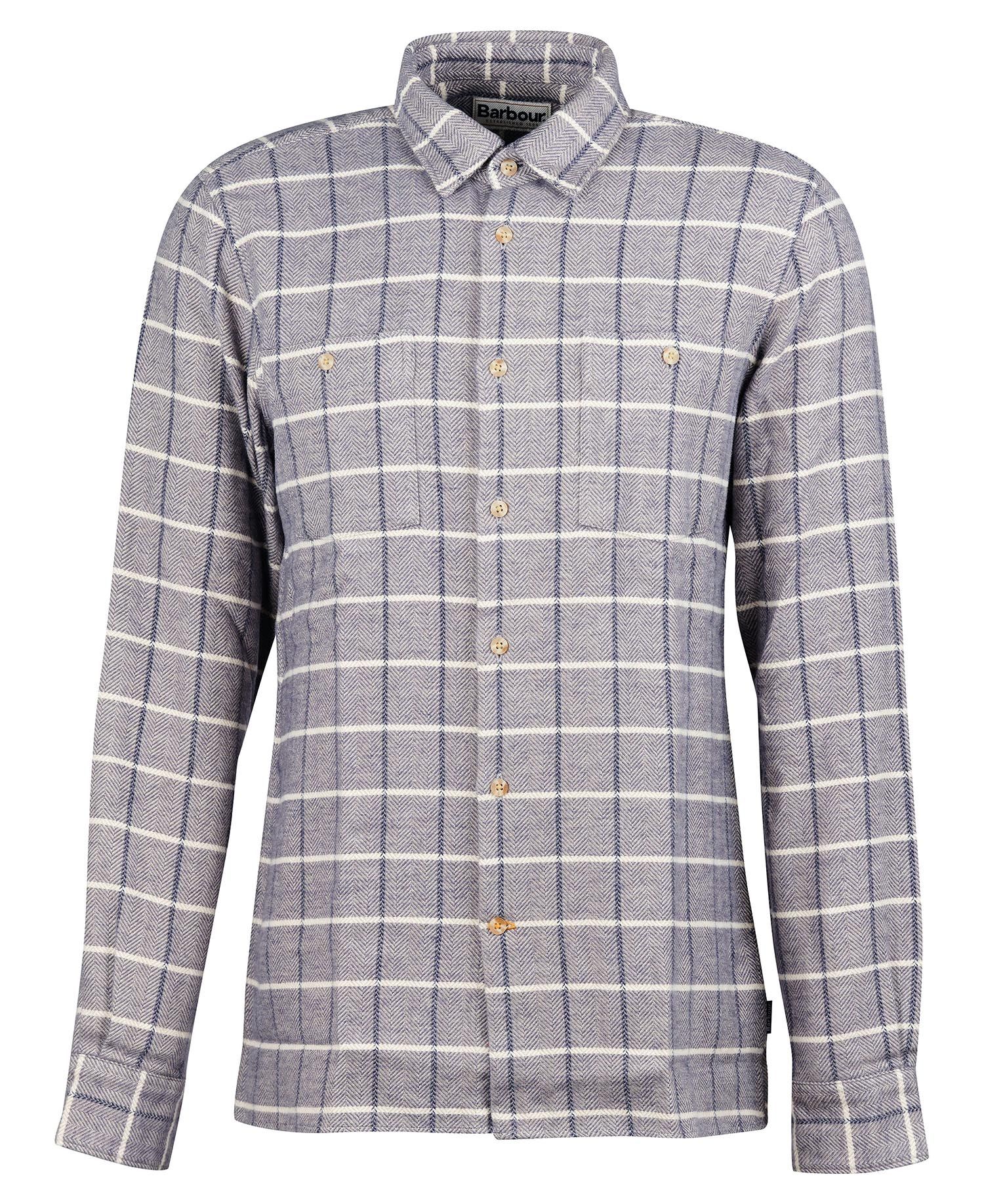 Barbour Gretna Men's Shirts Grey | 950378-ZEN