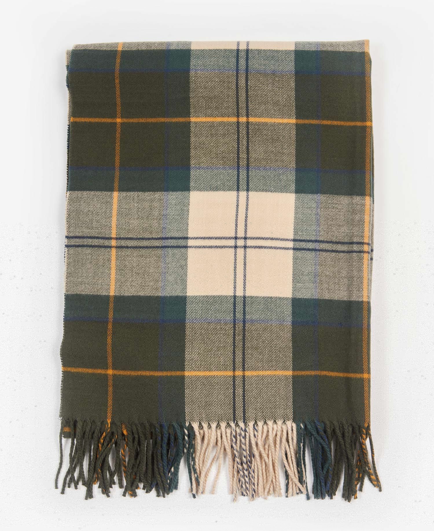 Barbour Hailes Tartan Women's Scarves Olive / Brown | 132047-KTW