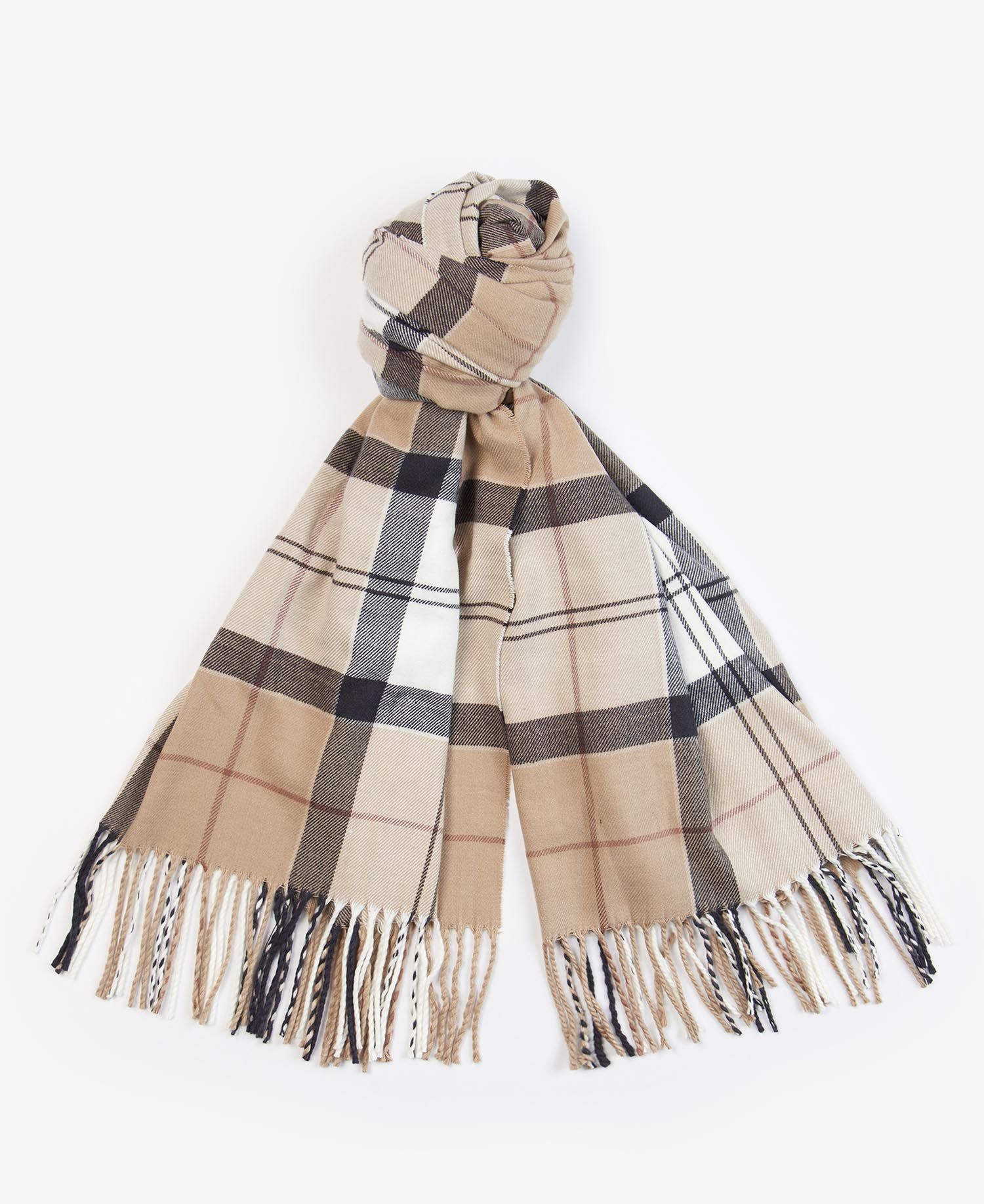 Barbour Hailes Tartan Wrap Women's Scarves Brown / Beige | 347162-EPV