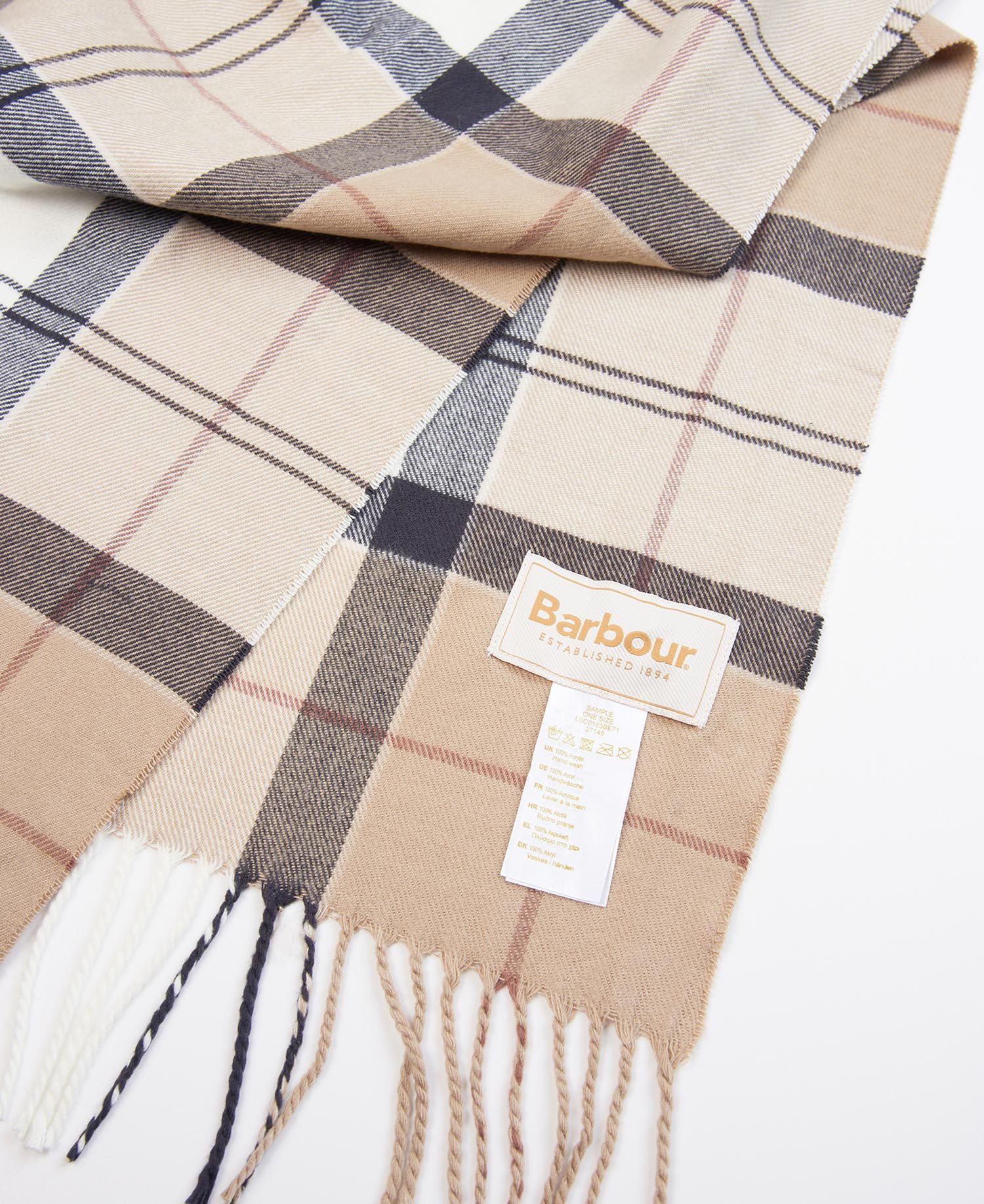 Barbour Hailes Tartan Wrap Women's Scarves Brown / Beige | 347162-EPV