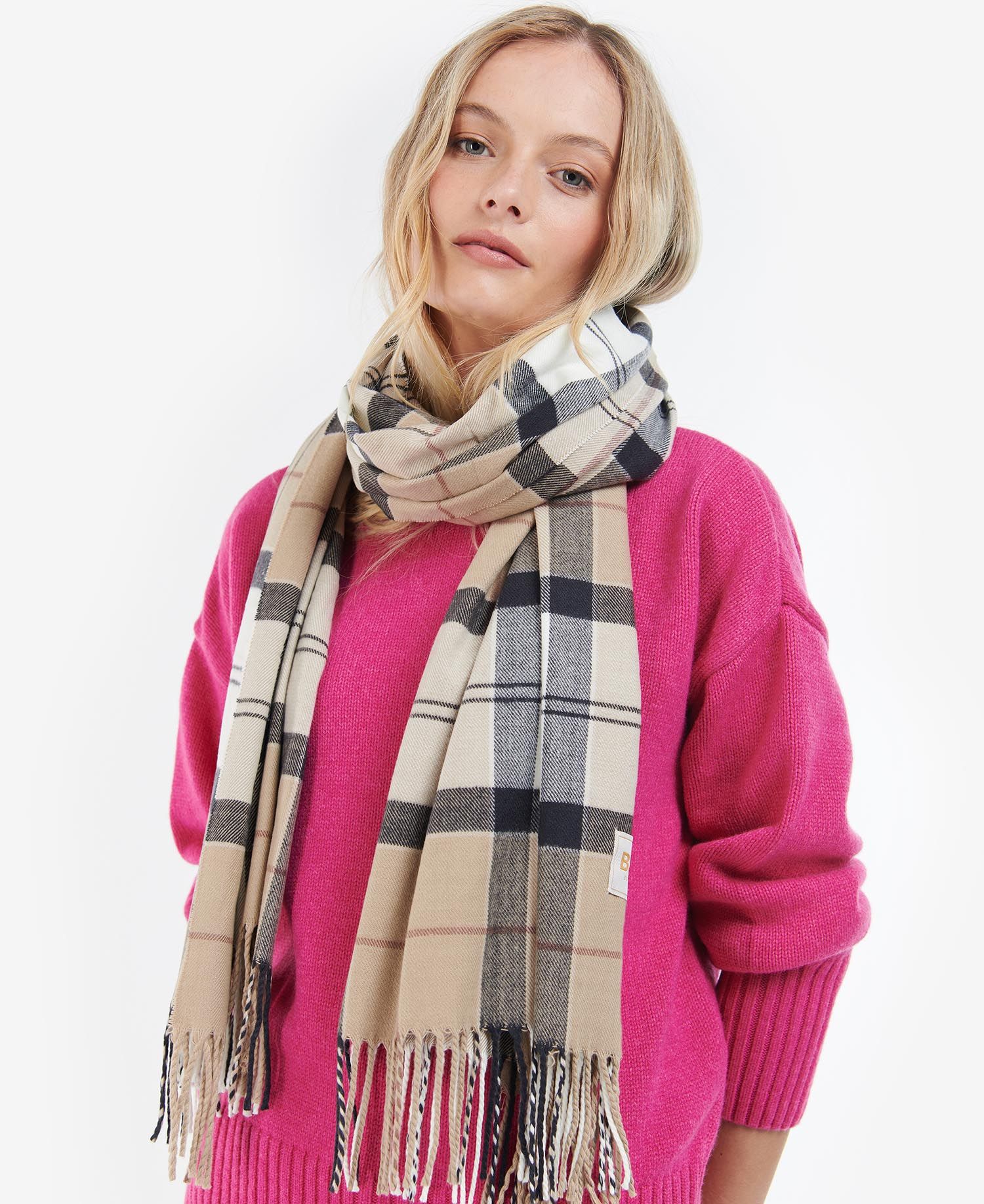 Barbour Hailes Tartan Wrap Women\'s Scarves Brown / Beige | 347162-EPV