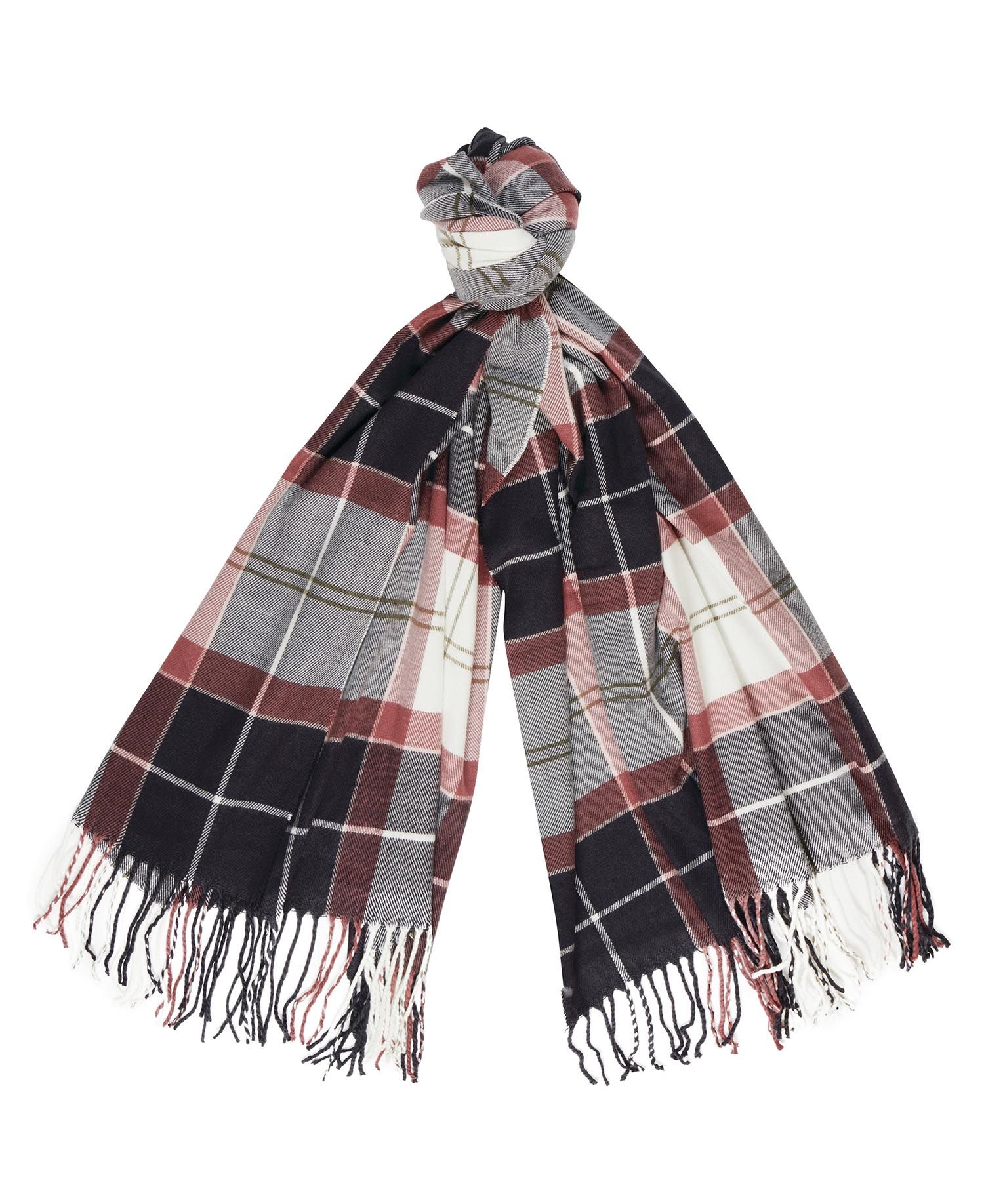 Barbour Hailes Tartan Wrap Women's Scarves Black / Red / Brown | 598723-ONL