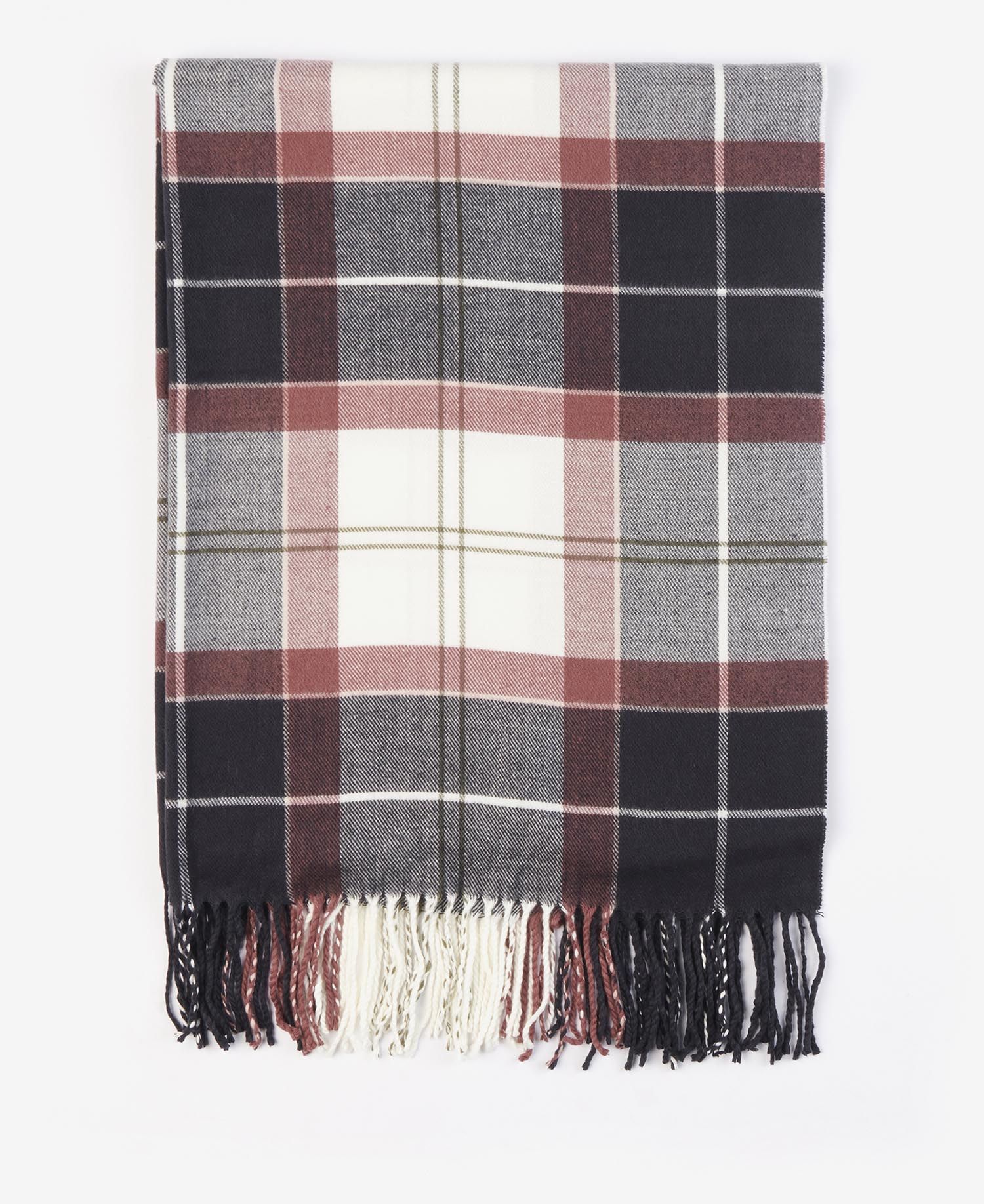 Barbour Hailes Tartan Wrap Women's Scarves Black / Red / Brown | 598723-ONL