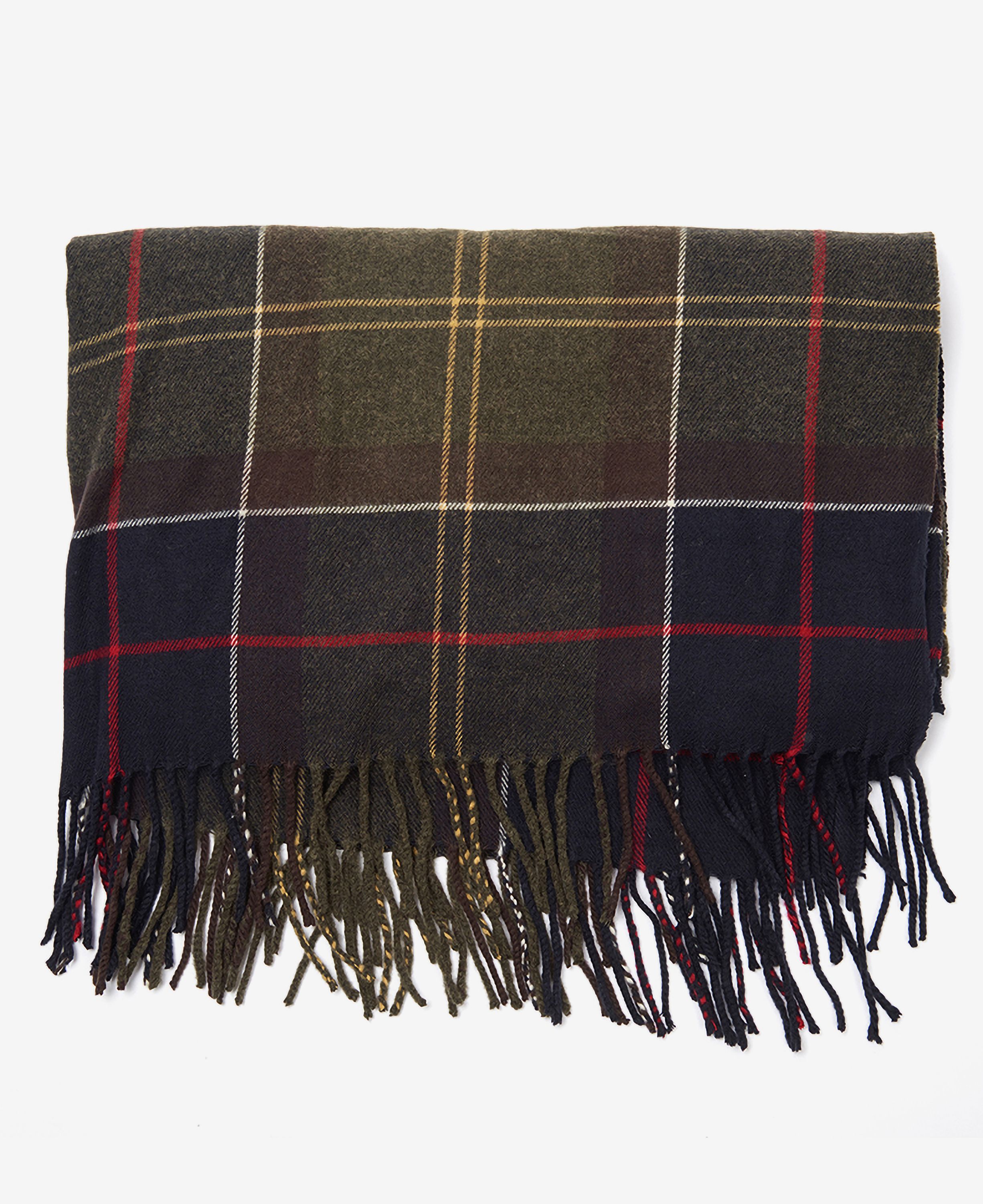 Barbour Hailes Tartan Wrap Women's Scarves Olive / Navy | 964325-LBX