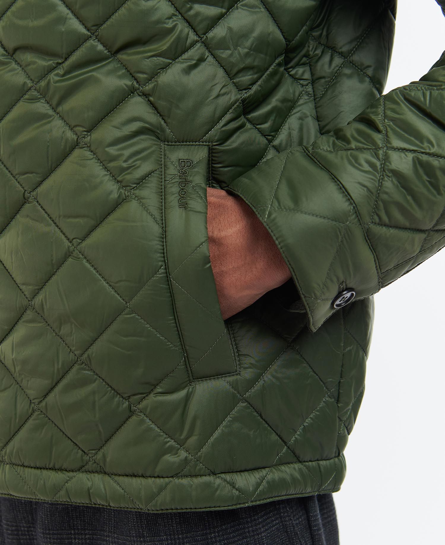 Barbour Harrington Men's Quilted Jackets Navy / Olive | 059623-KJH