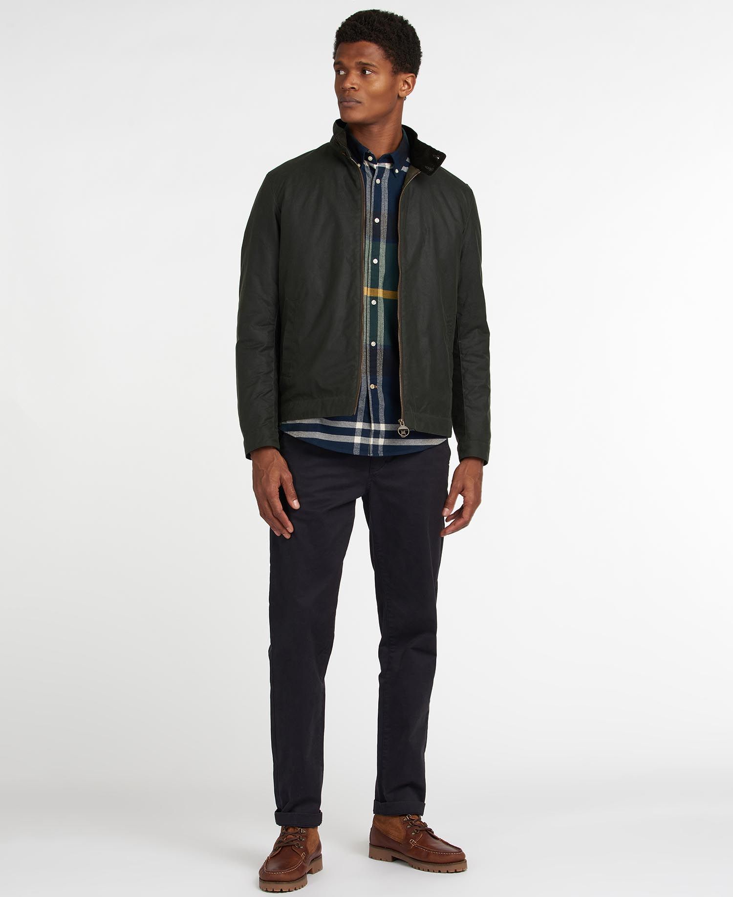 Barbour Harrington Men's Waxed Jackets Olive | 859240-DJN