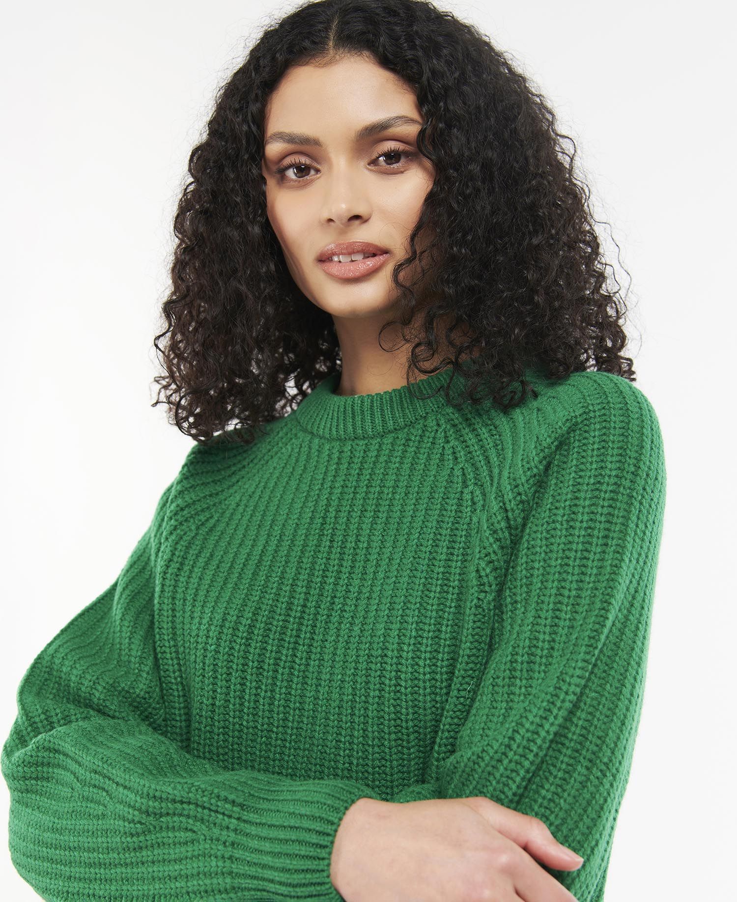 Barbour Hartley Knit Women's Sweaters Green | 065284-QYF