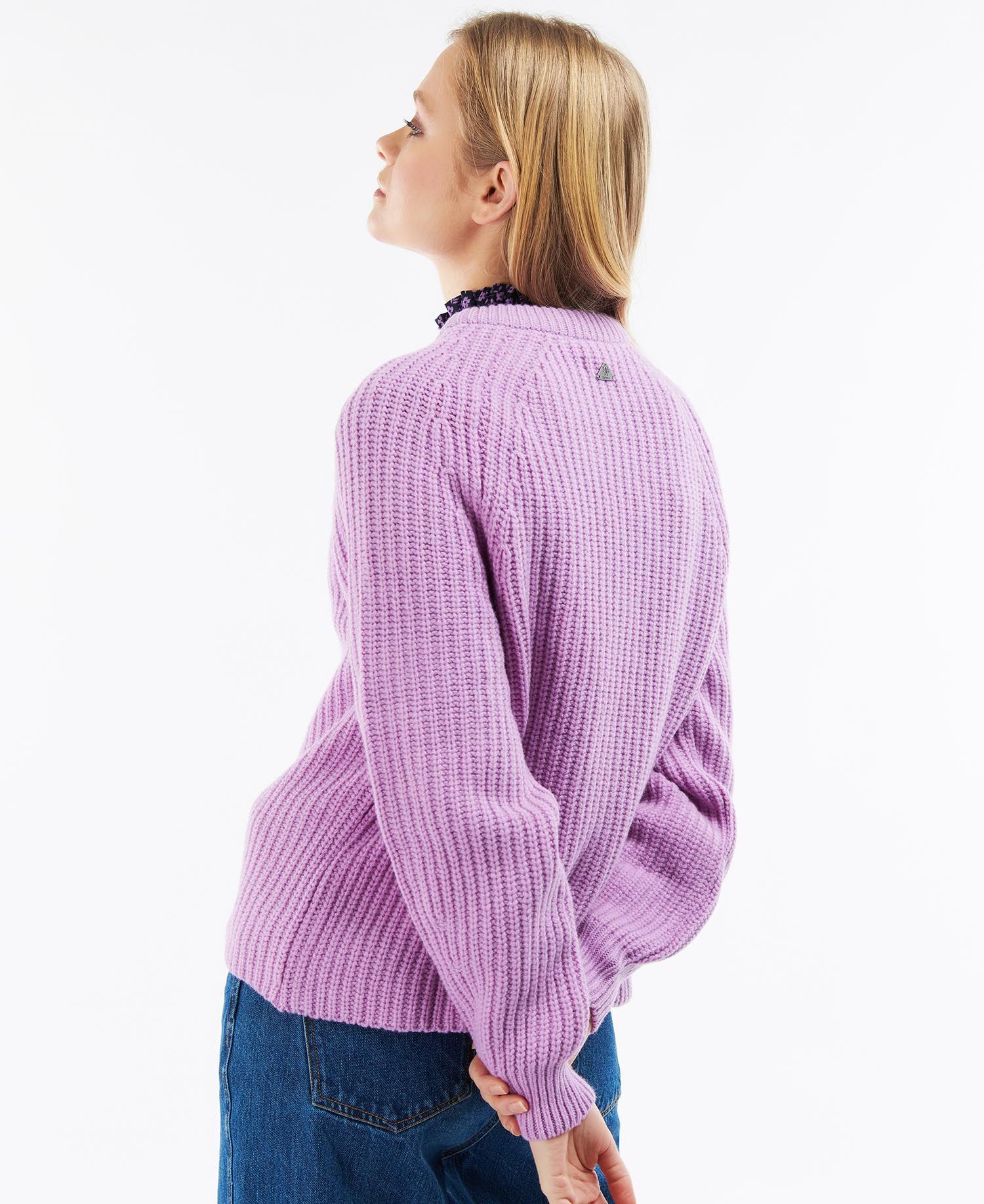 Barbour Hartley Knit Women's Sweaters Purple | 318695-BIS