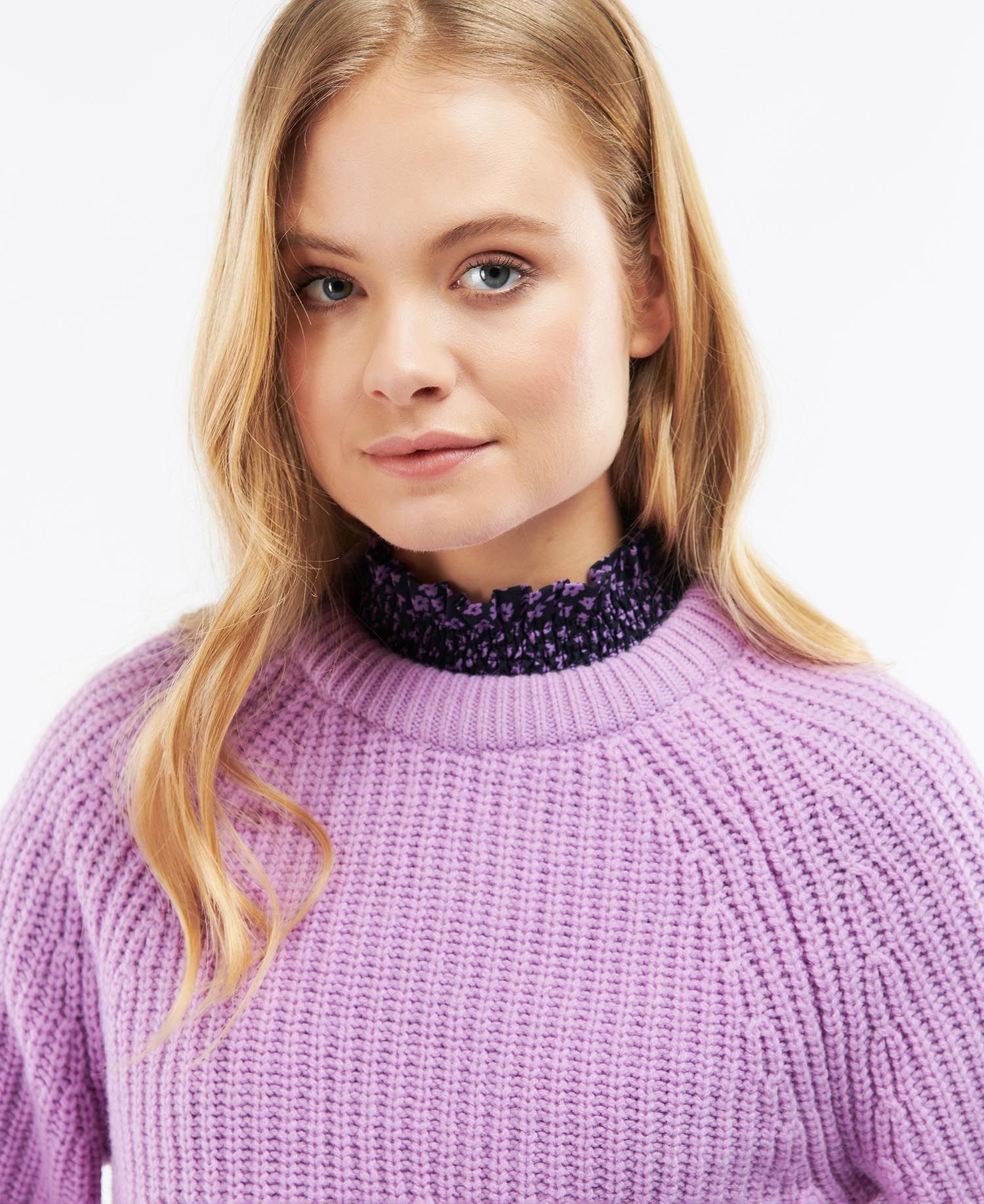 Barbour Hartley Knit Women's Sweaters Purple | 318695-BIS