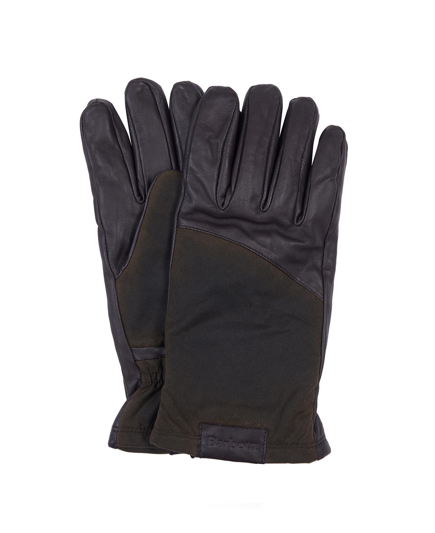 Barbour Hebden Leather Men\'s Gloves Dark Brown | 893170-WVO