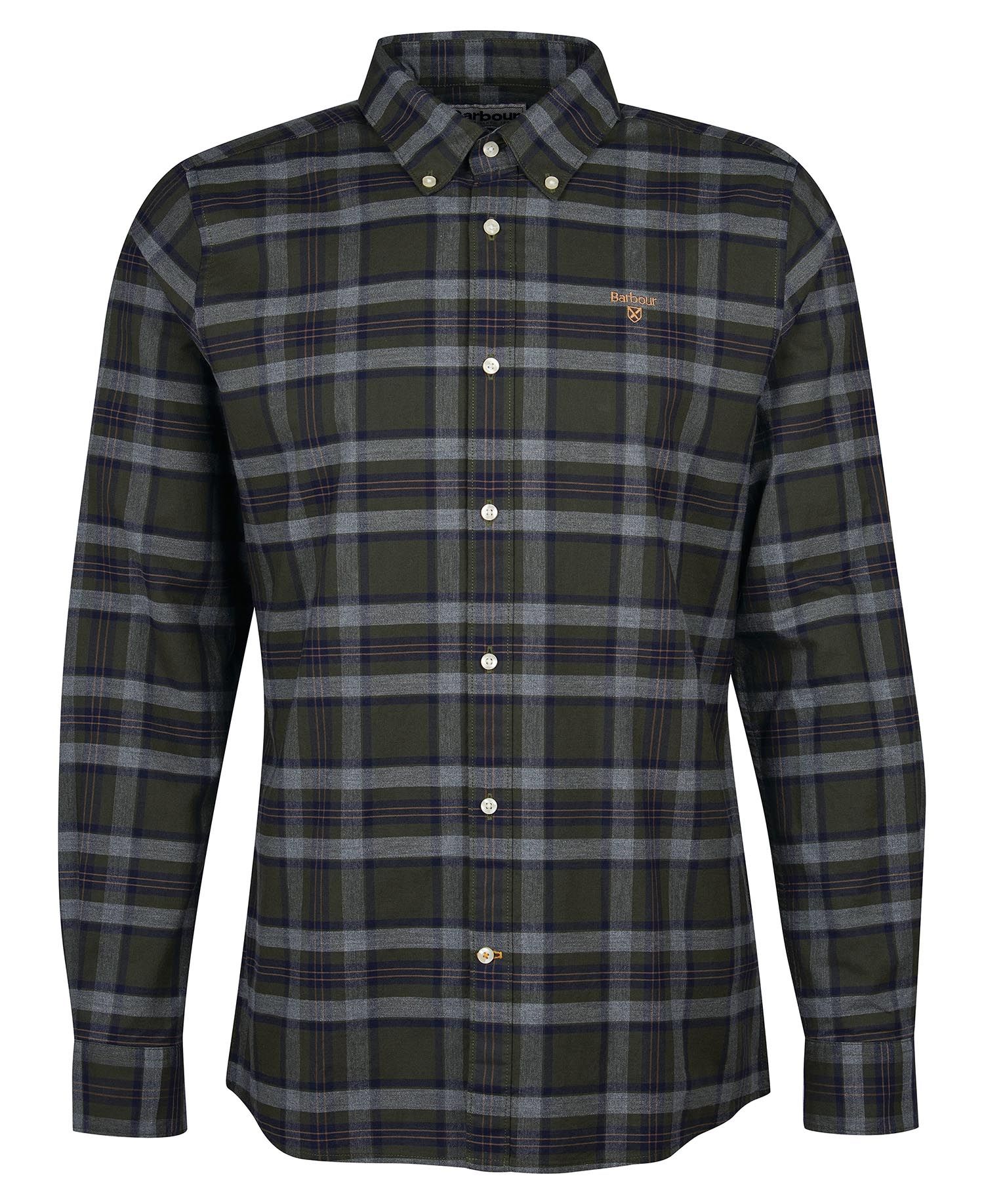 Barbour Helton Tailored Men's Shirts Olive | 475392-KQS