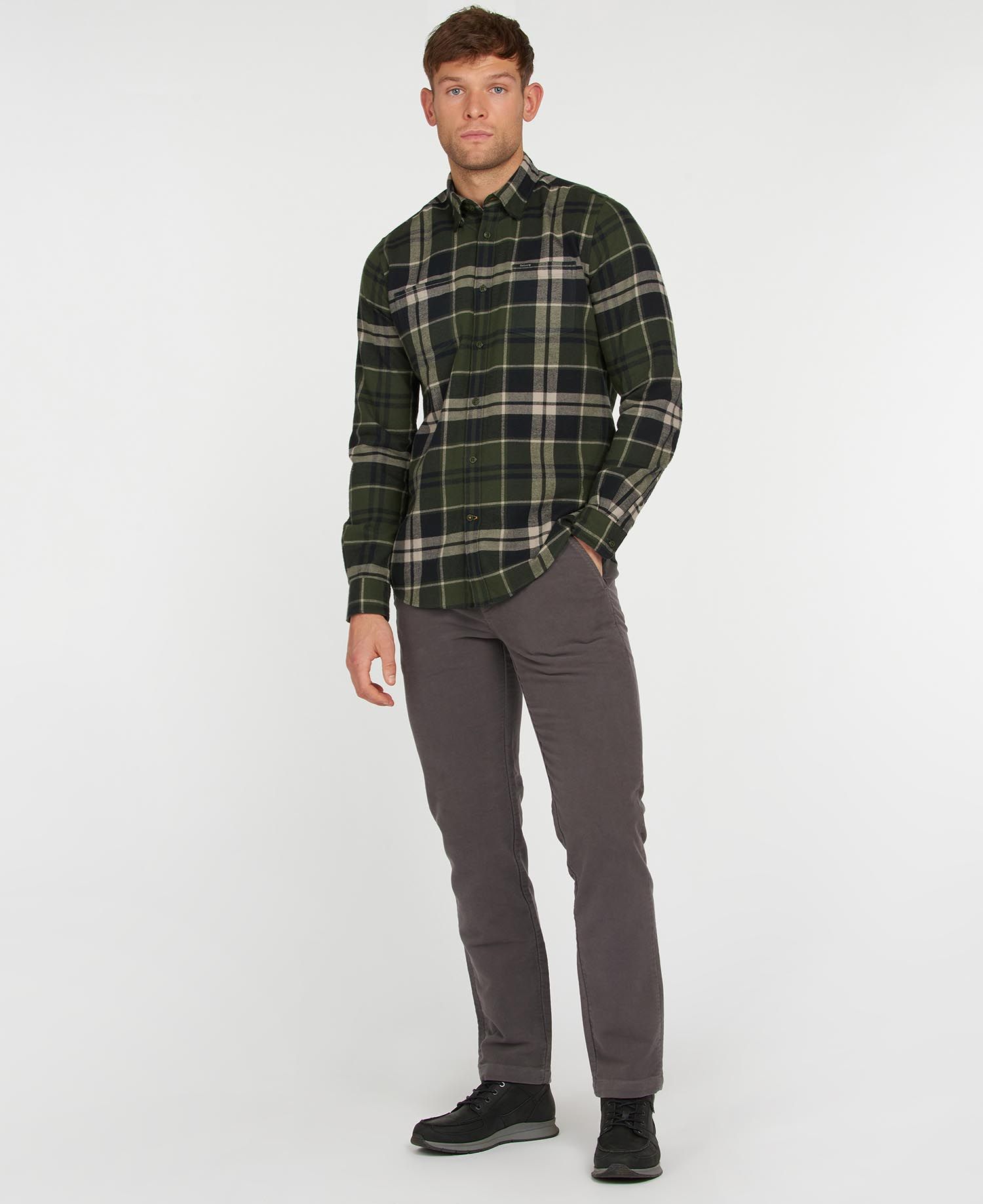 Barbour Hemd Bidston Men's Shirts Green | 187036-ZLO