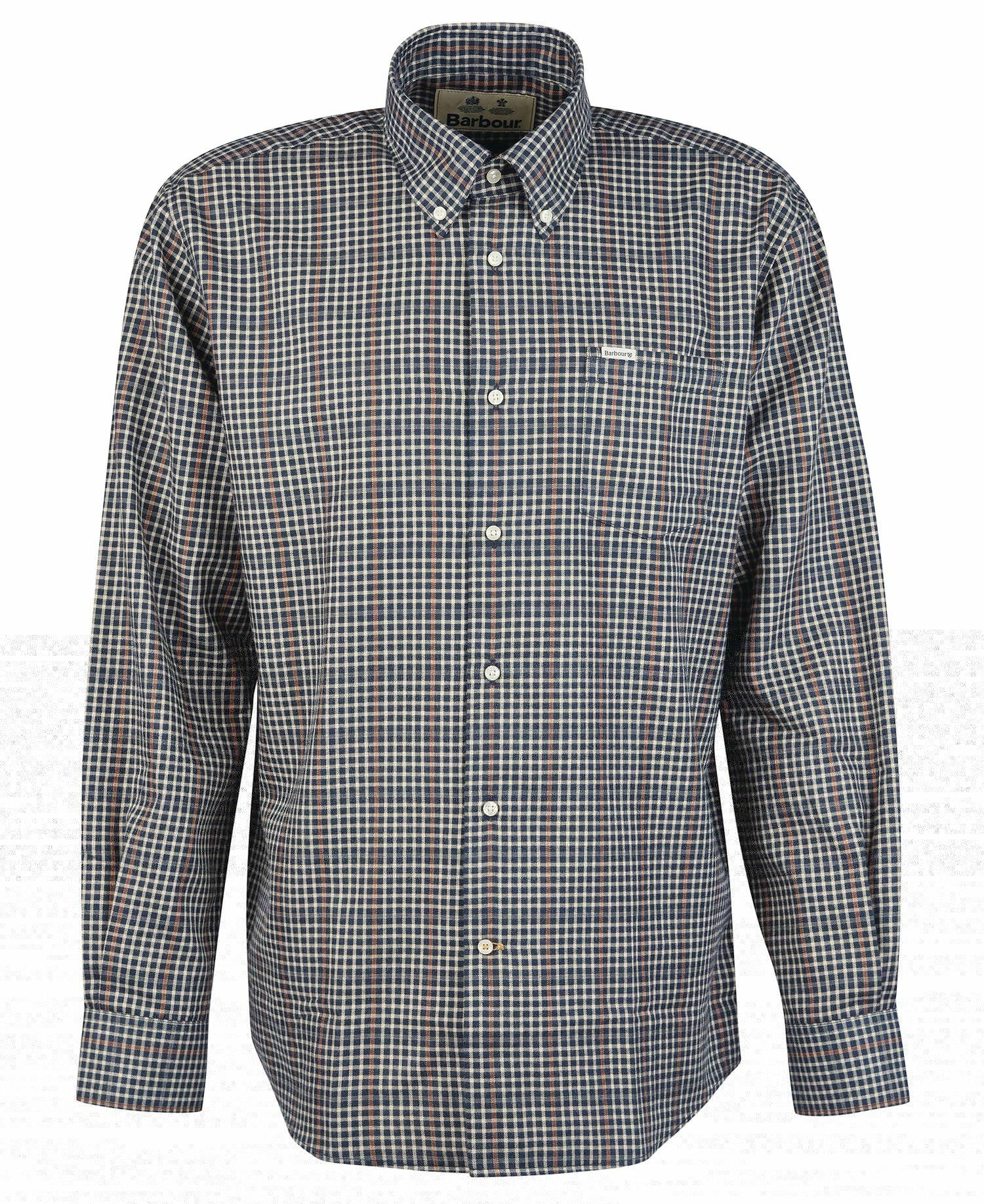 Barbour Henderson Thermo Weave Men's Shirts Navy | 260437-UQK