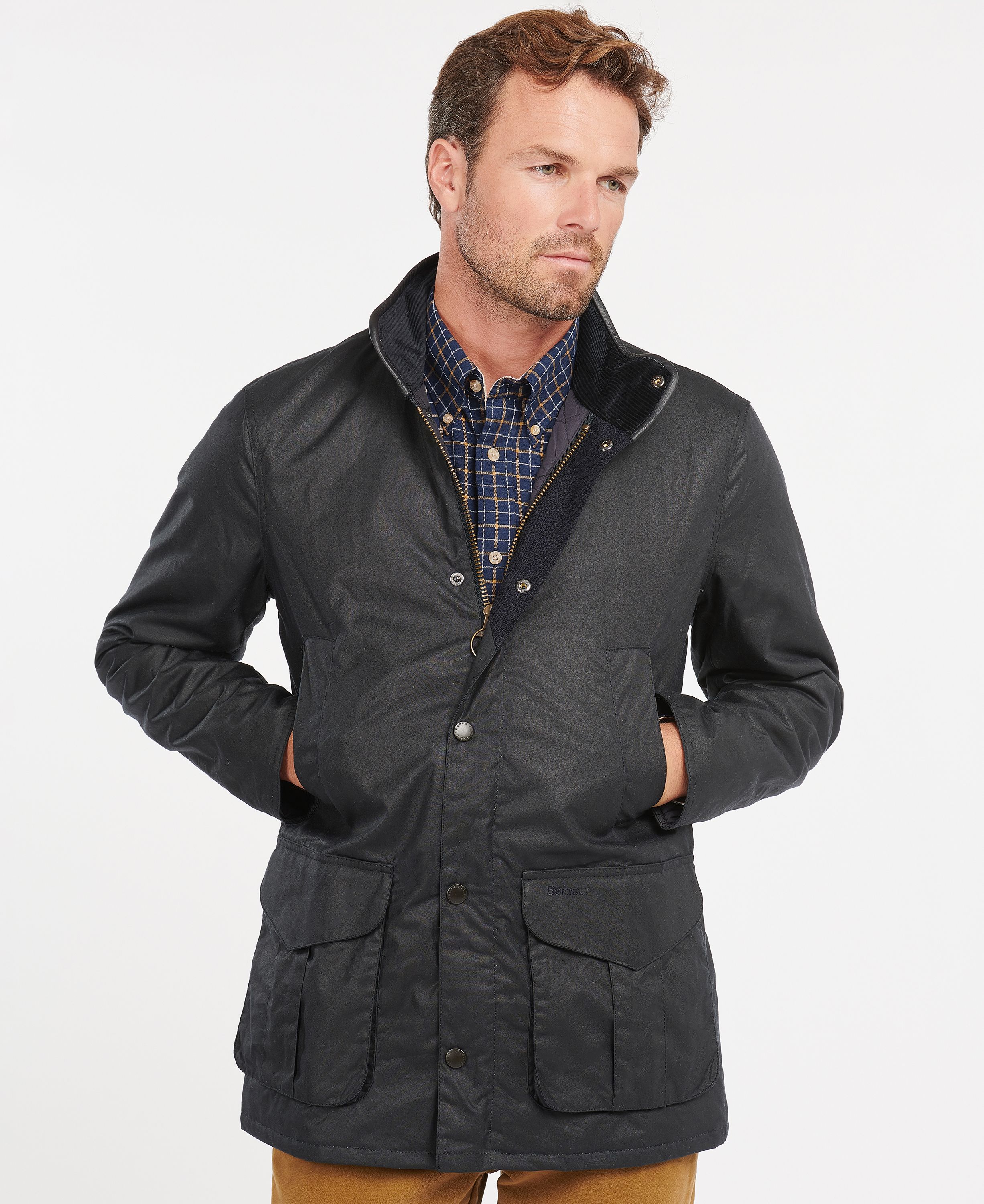 Barbour Hereford Men\'s Waxed Jackets Olive | 760921-RLQ