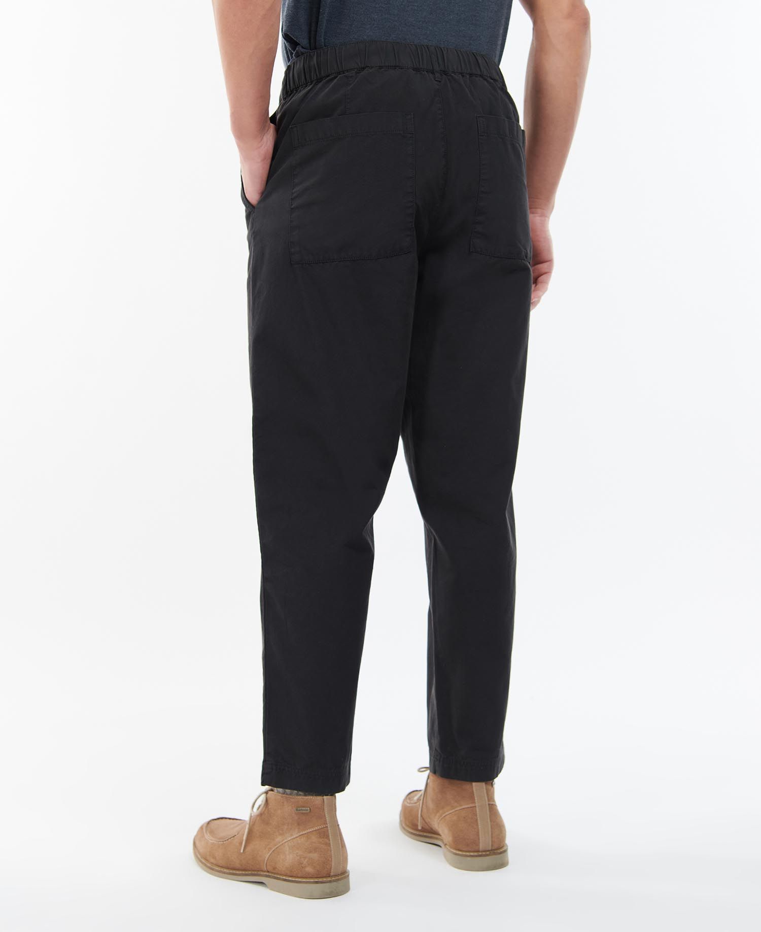 Barbour Highgate Twills Men's Trousers Black | 089627-UCM