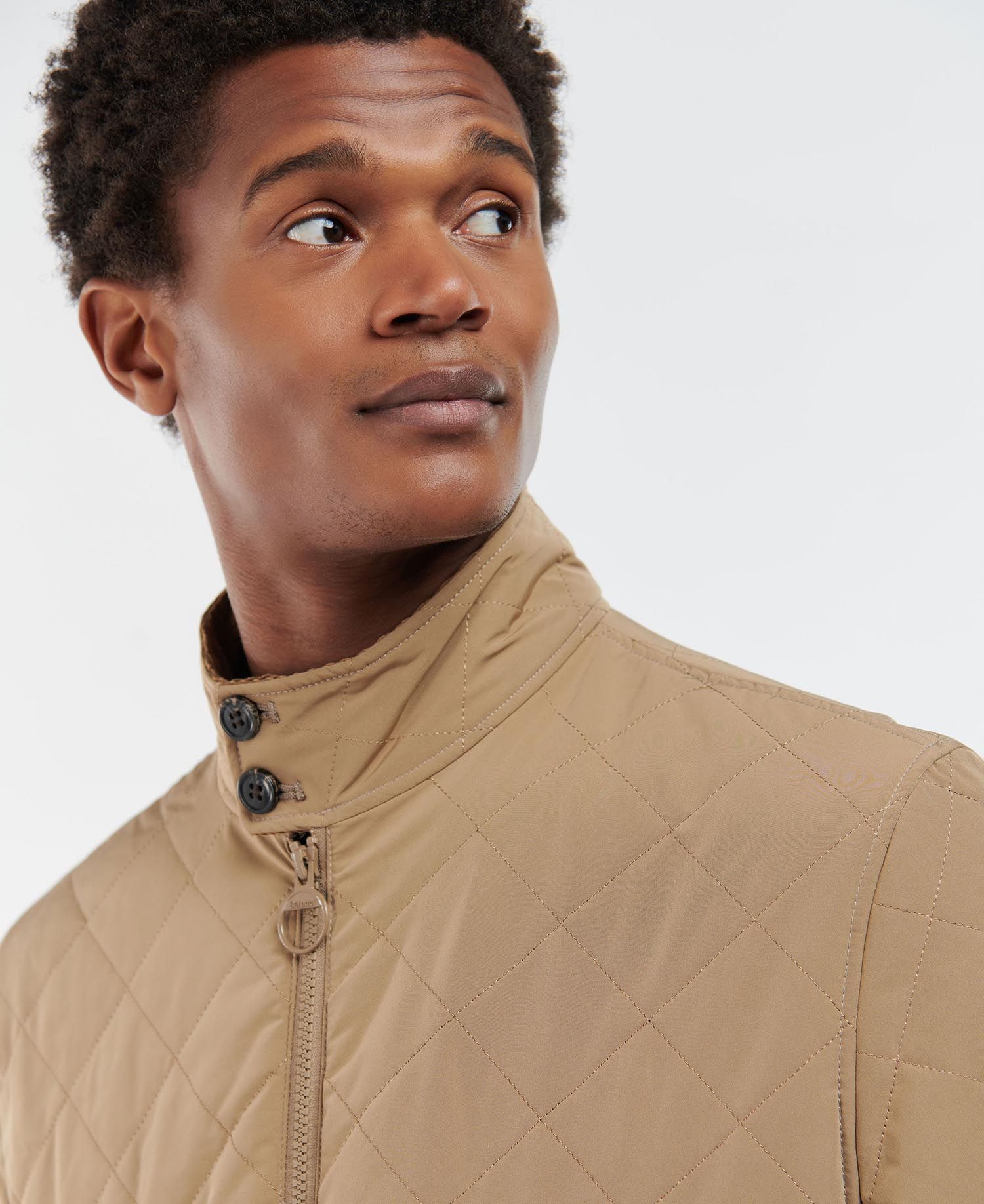 Barbour Hitchen Men's Quilted Jackets Brown / Grey | 027586-AQZ