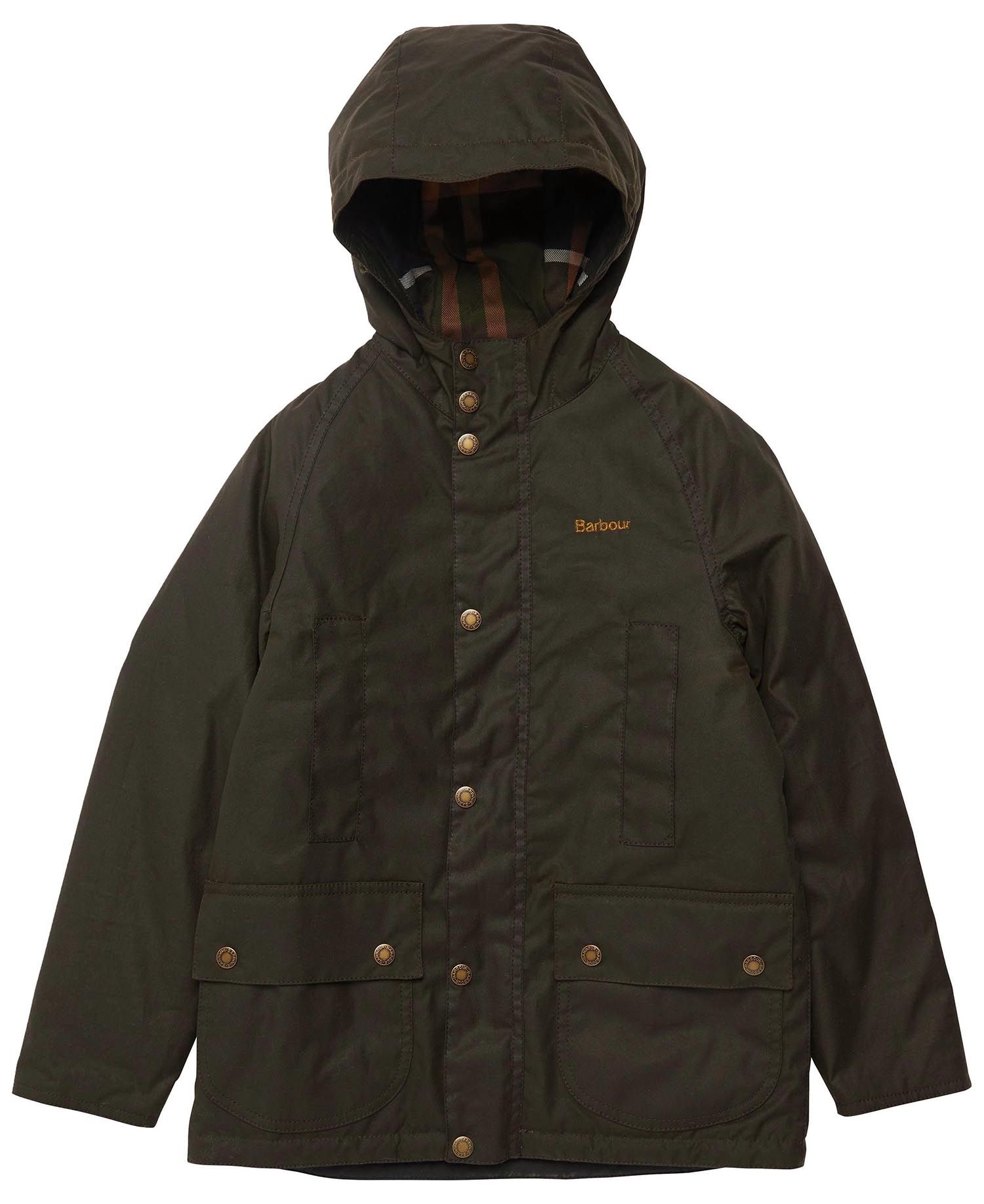 Barbour Hooded Beaufort Kids' Jackets Navy | 350489-OJV