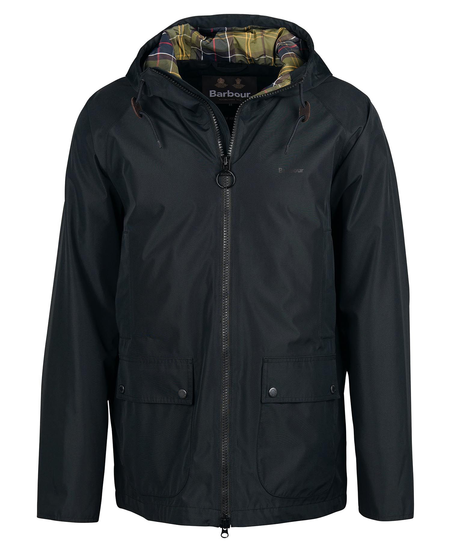 Barbour Hooded Domus Men's Waterproof Jackets Black | 106472-KAJ